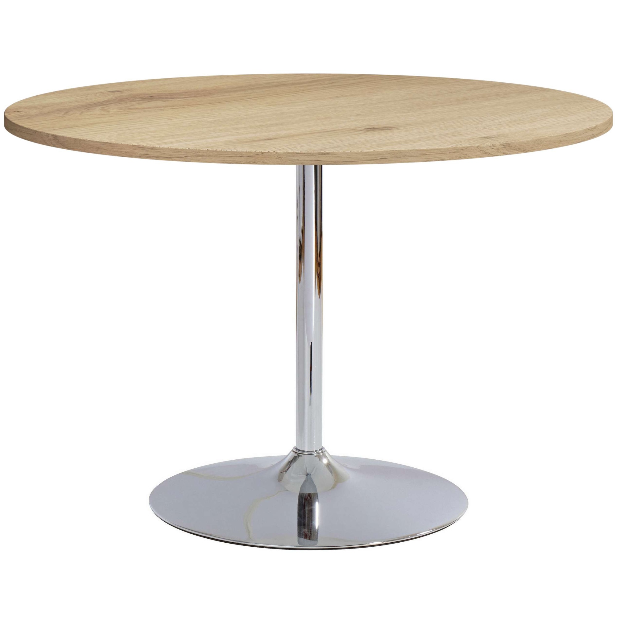 OTTO home Esstisch »Trompet« rund, Ø110 cm, Tischplatte Hochglanz oder Holzoptik, Trompetenfuß