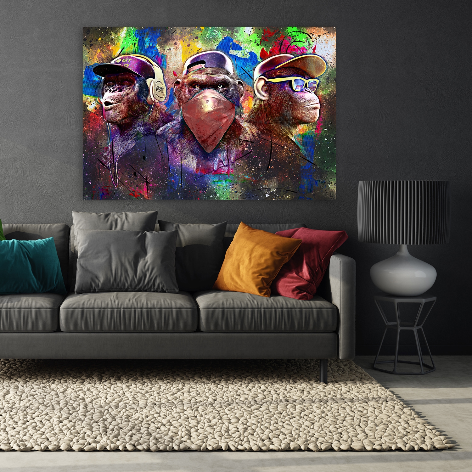 Affengeilebilder Leinwandbild »Affengeil Abstrakt by Juliano de Araujo auf Keilrahmen gespannt« 1 Stk. tlg. Kunstdruck Wandbild Bild in verschiedenen Formaten