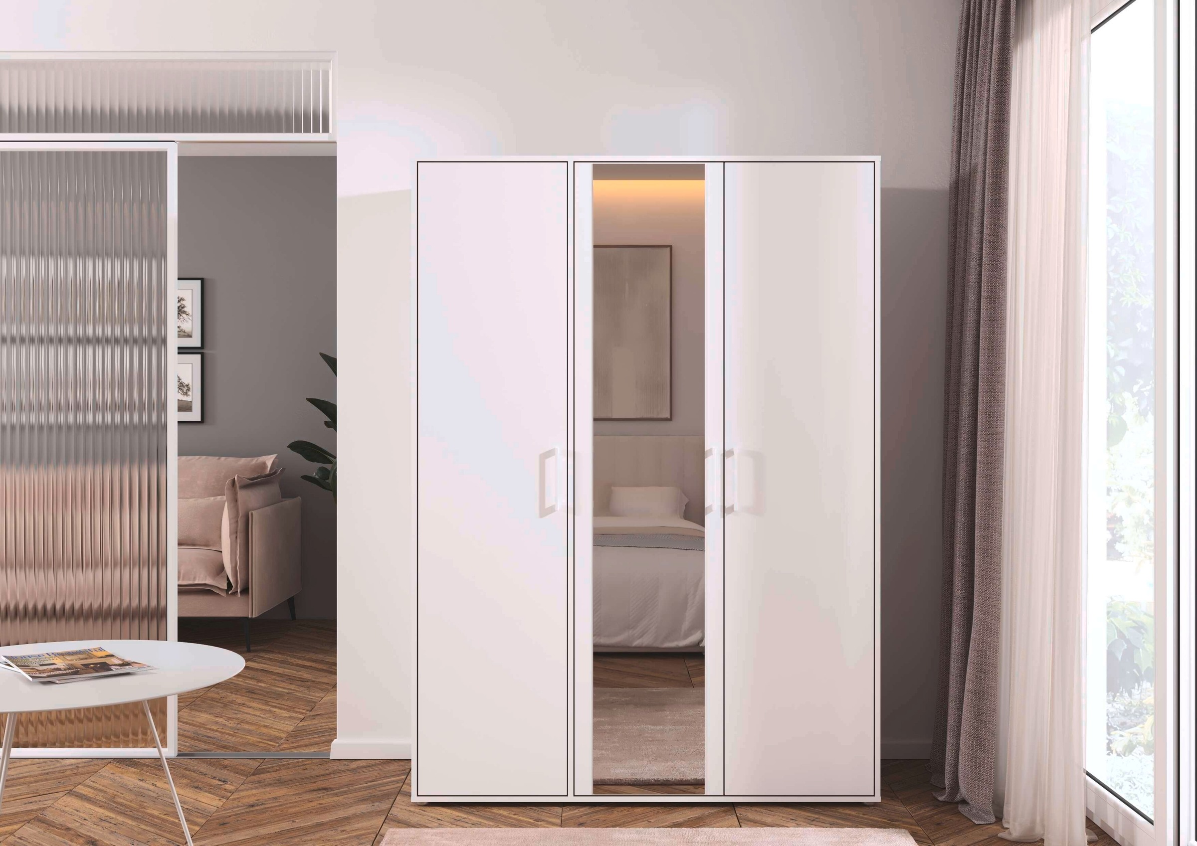 INOSIGN BY RAUCH Kleiderschrank »Schrank Garderobe Schlafzimmer Stauraum PAULLY TOPSELLER Wäscheschrank«, (mit 3 unterschiedlichen Griff-Varianten), OTTOS CHOICE 3 Griffvarianten MADE IN GERMANY