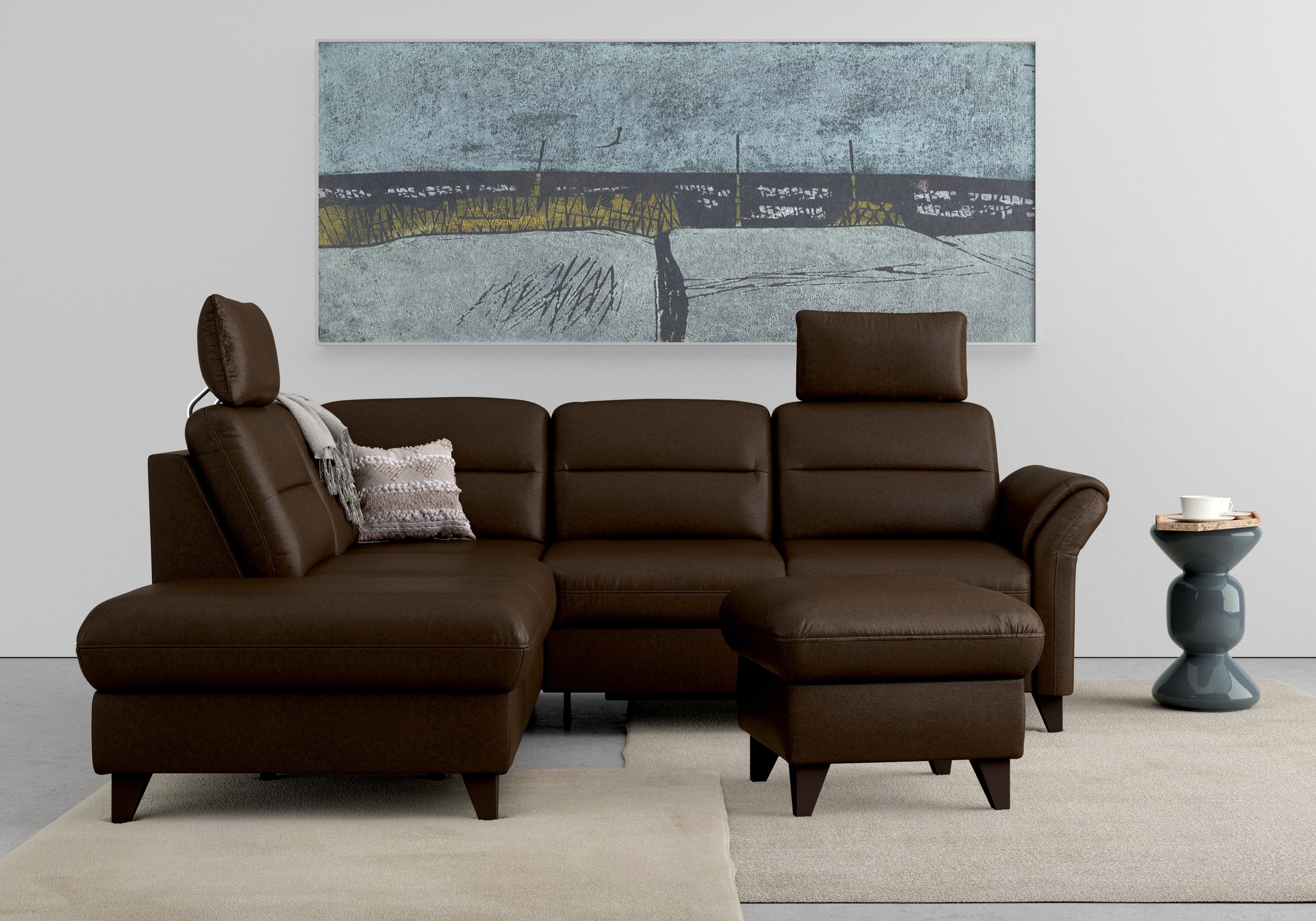 sit&more Ecksofa »Mellum L-Form« Federkern, wahlweise mit Bettfunktion, Sta günstig online kaufen