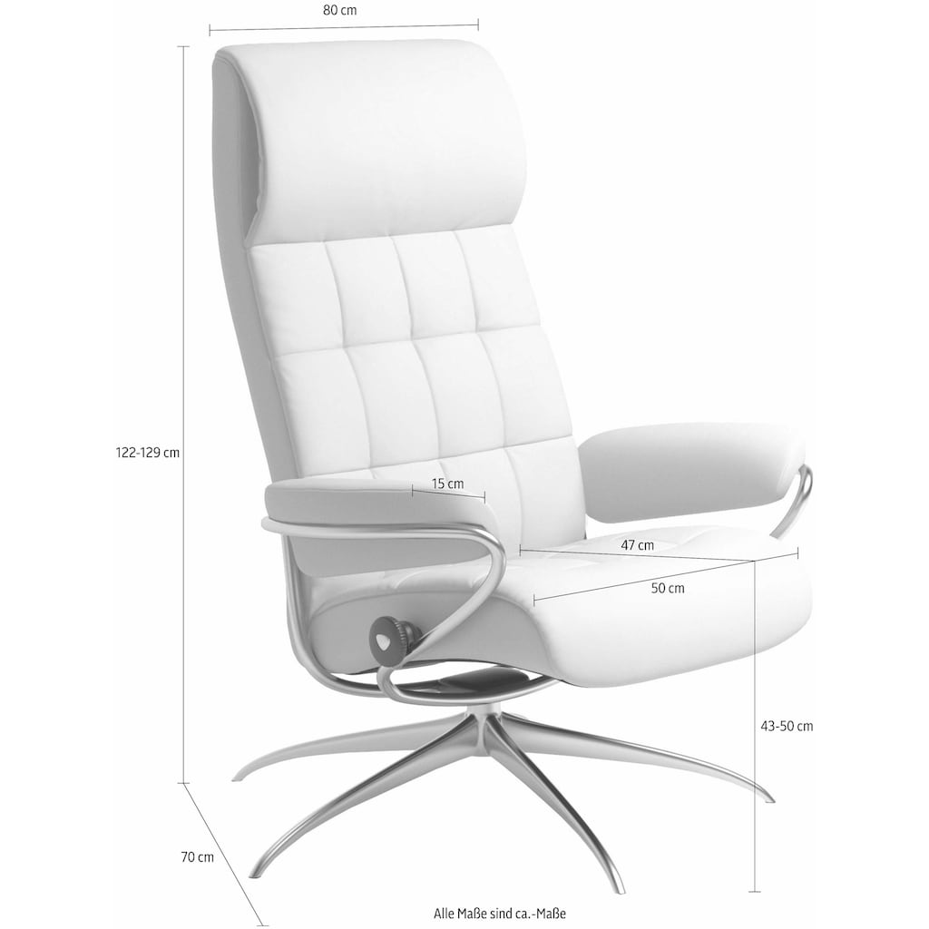 Stressless® Relaxsessel »London«, High Back, mit Home Office Base, Gestell Chrom