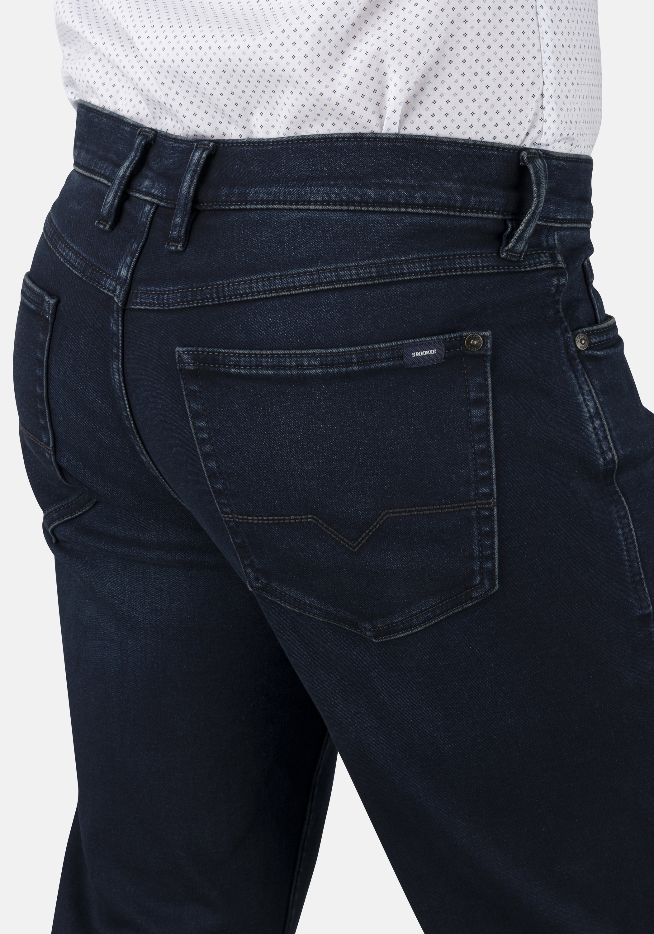 Stooker Men 5-Pocket-Jeans »Frisco Thermo Straight Fit«, Straight Fit Casual Clean Wash Denim Thermo Effekt für Herren
