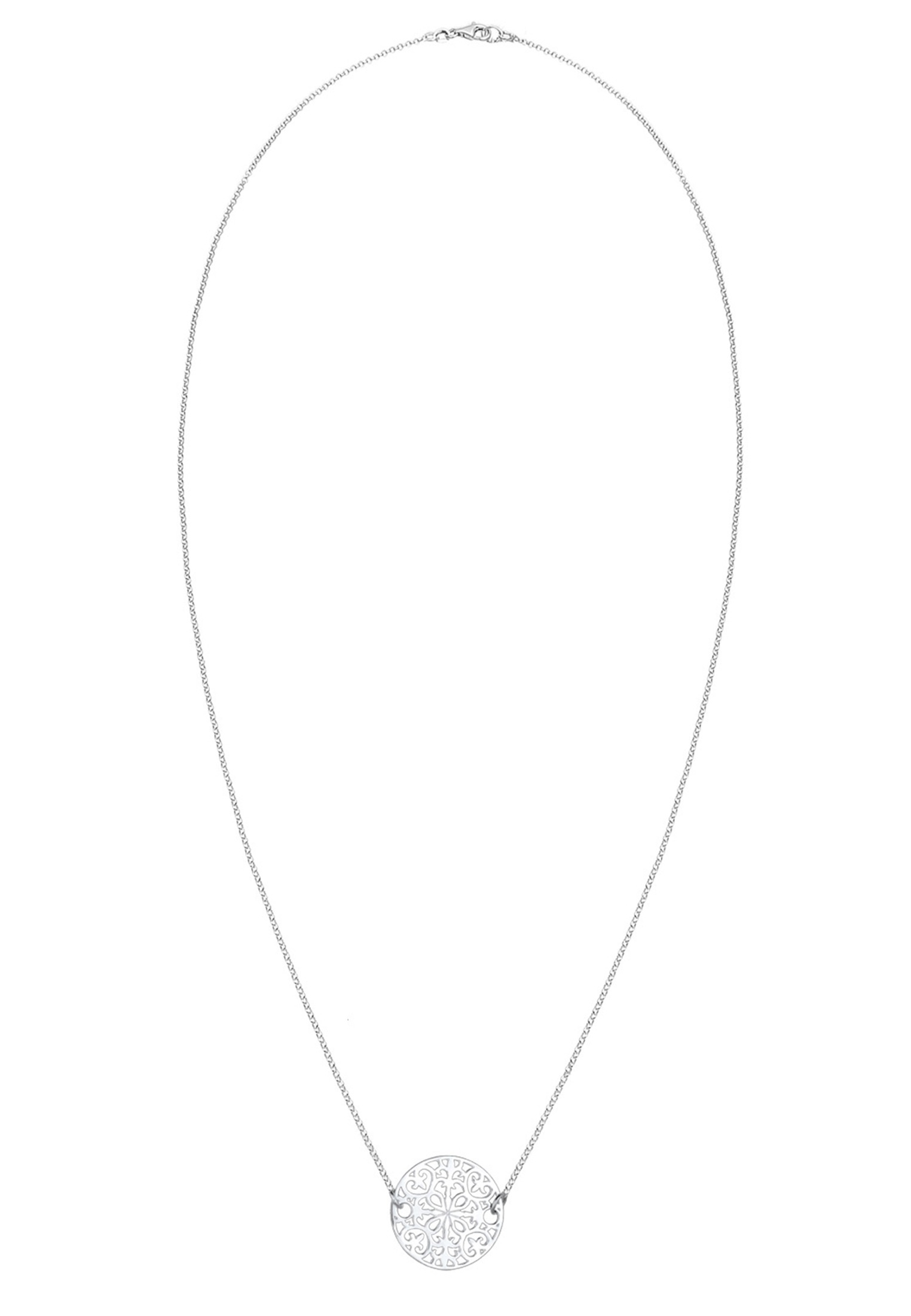 Elli Kette mit Anhänger »Ornament Münze 925 Sterling Silber«