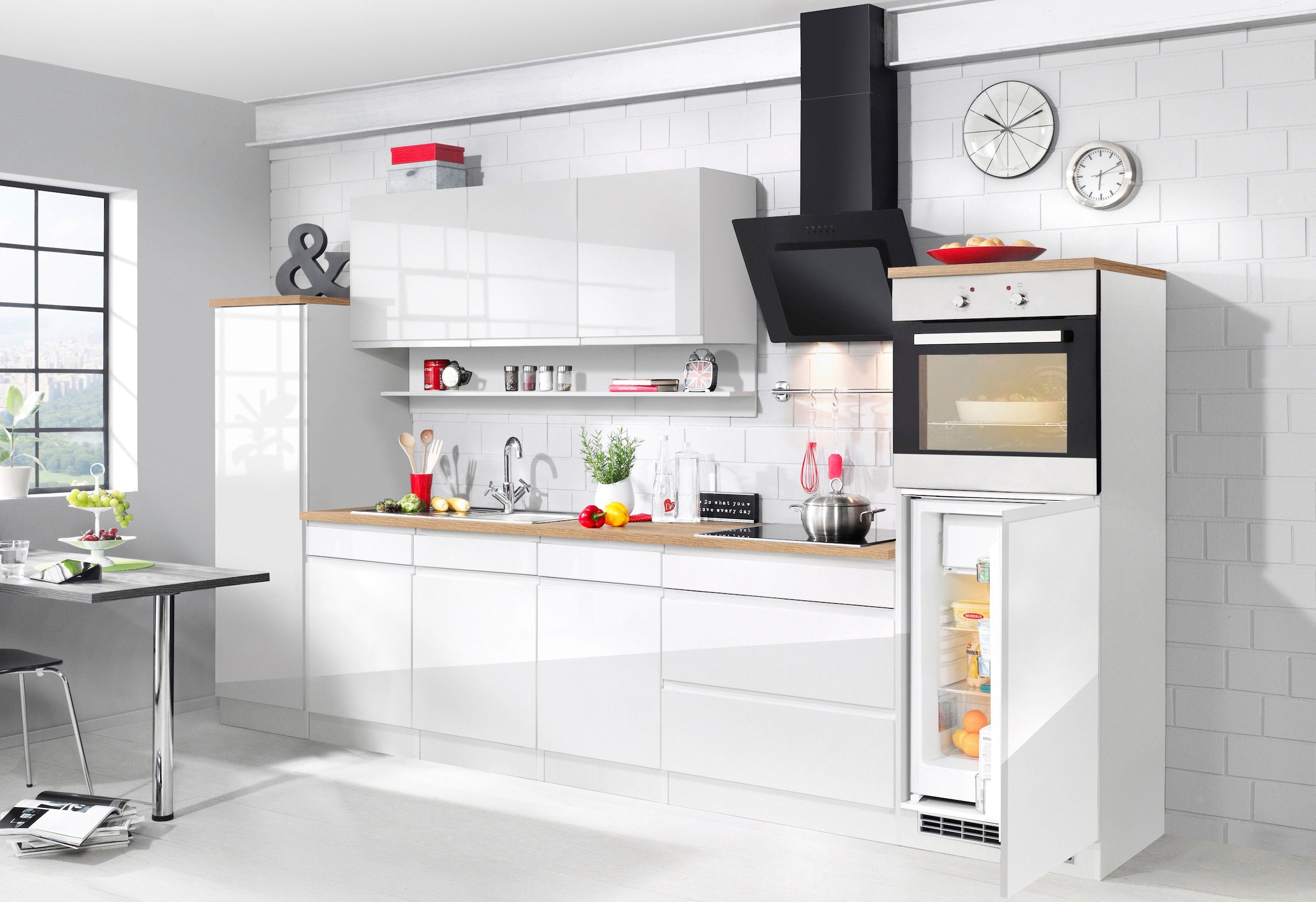 KOCHSTATION Küchenzeile »KS-Virginia« Breite 290 cm, wahlweise mit Induktionskochfeld