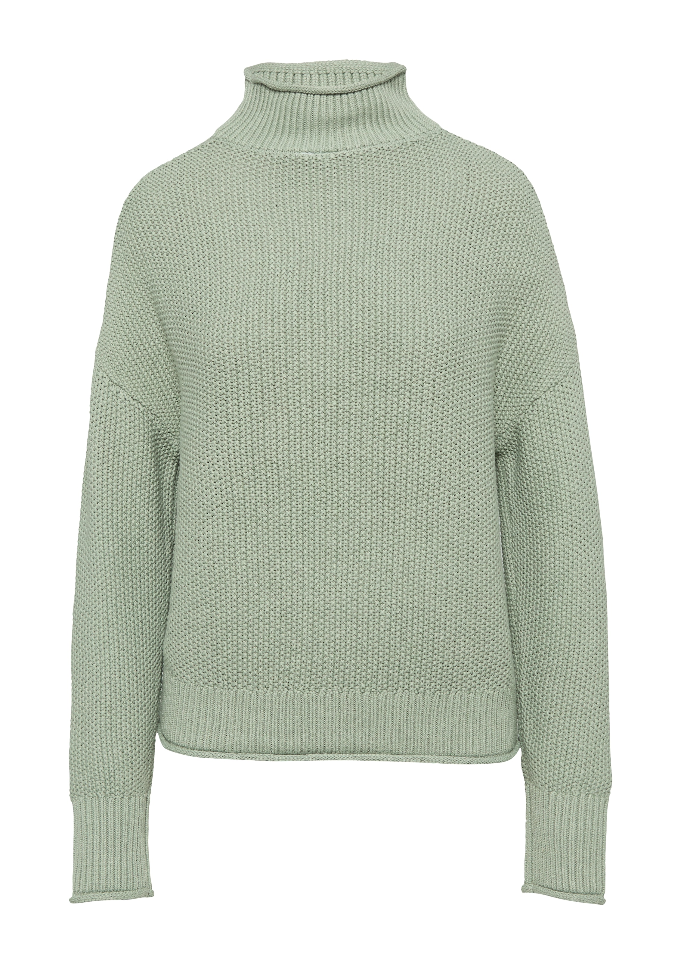 QS Strickpullover, mit geripptem Rollkragen