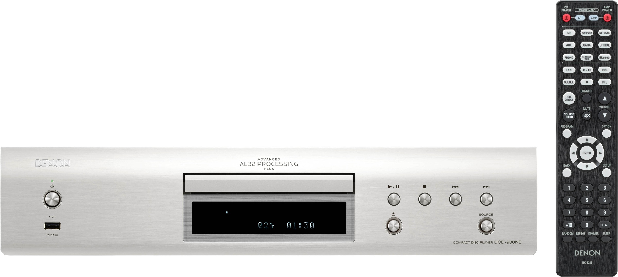 DENON CD-Player »DCD-900NE« USB-Audiowiedergabe silber DAC Master Clock Design