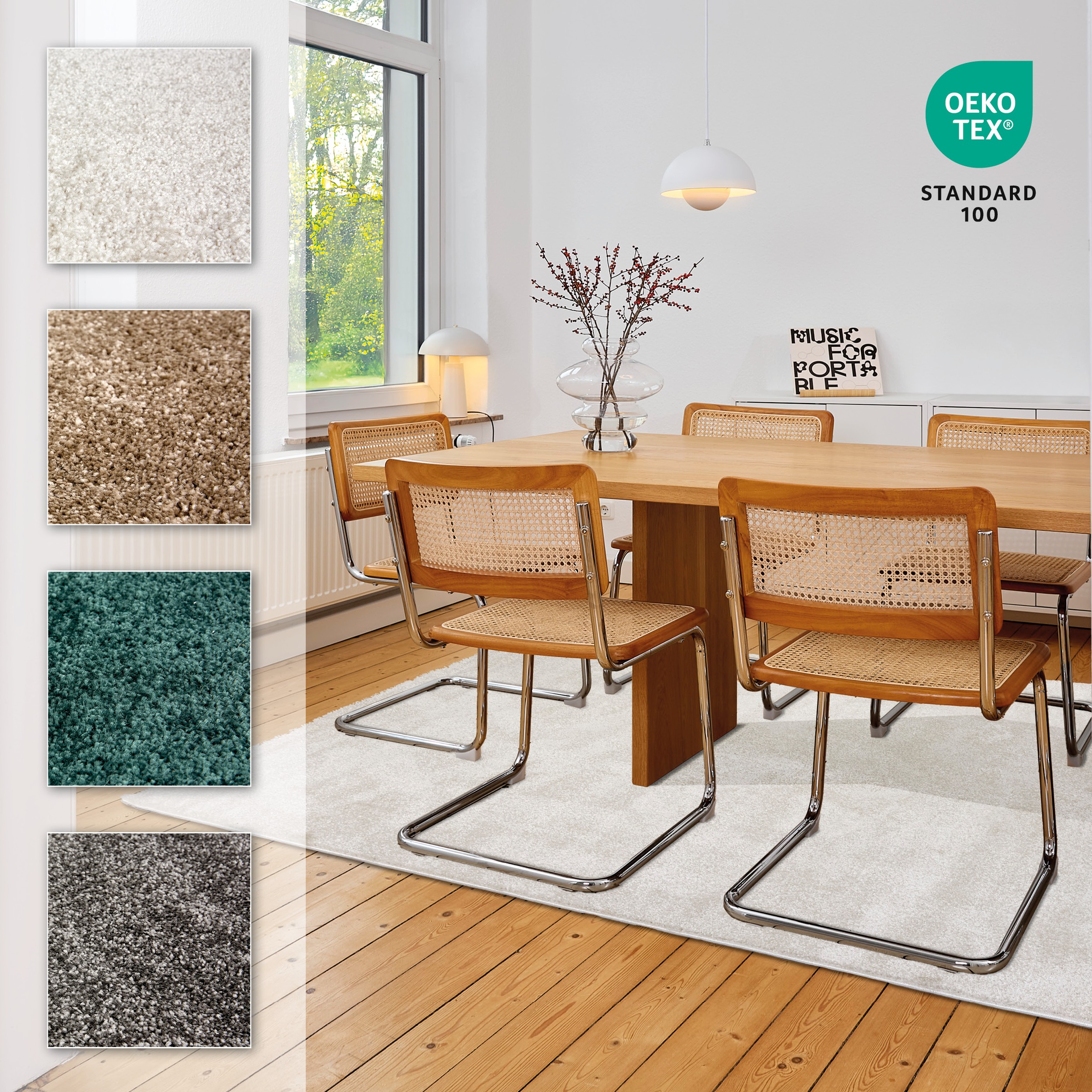 ASTRA Teppich »Sam 250«, rechteckig, 8 mm Höhe, weicher Kurzflor, Wohnzimmer, Schlafzimmer