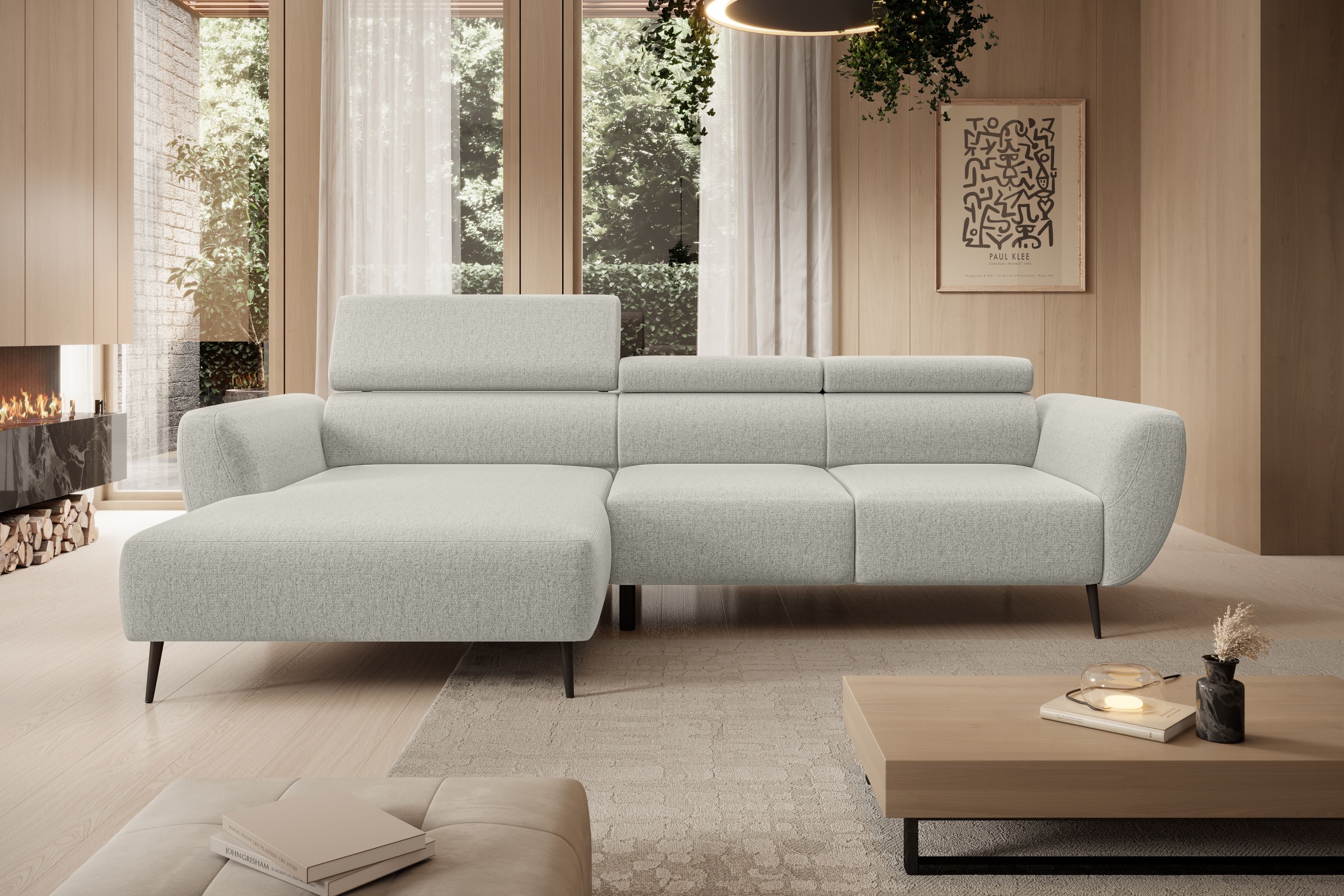 WERK2 Ecksofa »Alisson, mit elektrischer Sitztiefenverstellung, L-Form, Bre günstig online kaufen