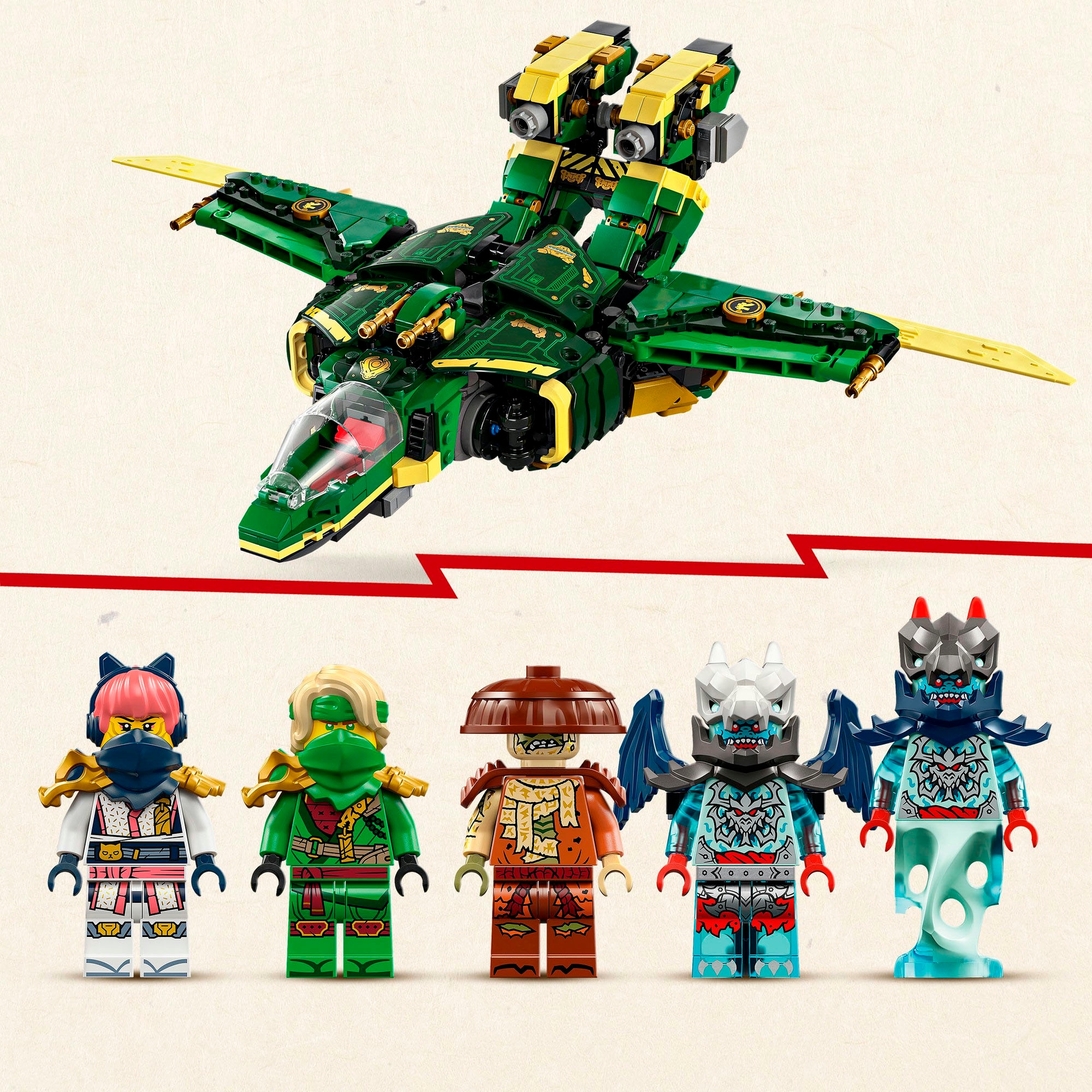 LEGO® Konstruktionsspielsteine »Lloyds Jet-Mech (71845), LEGO Ninjago«, (1112 St.), Made in Europe