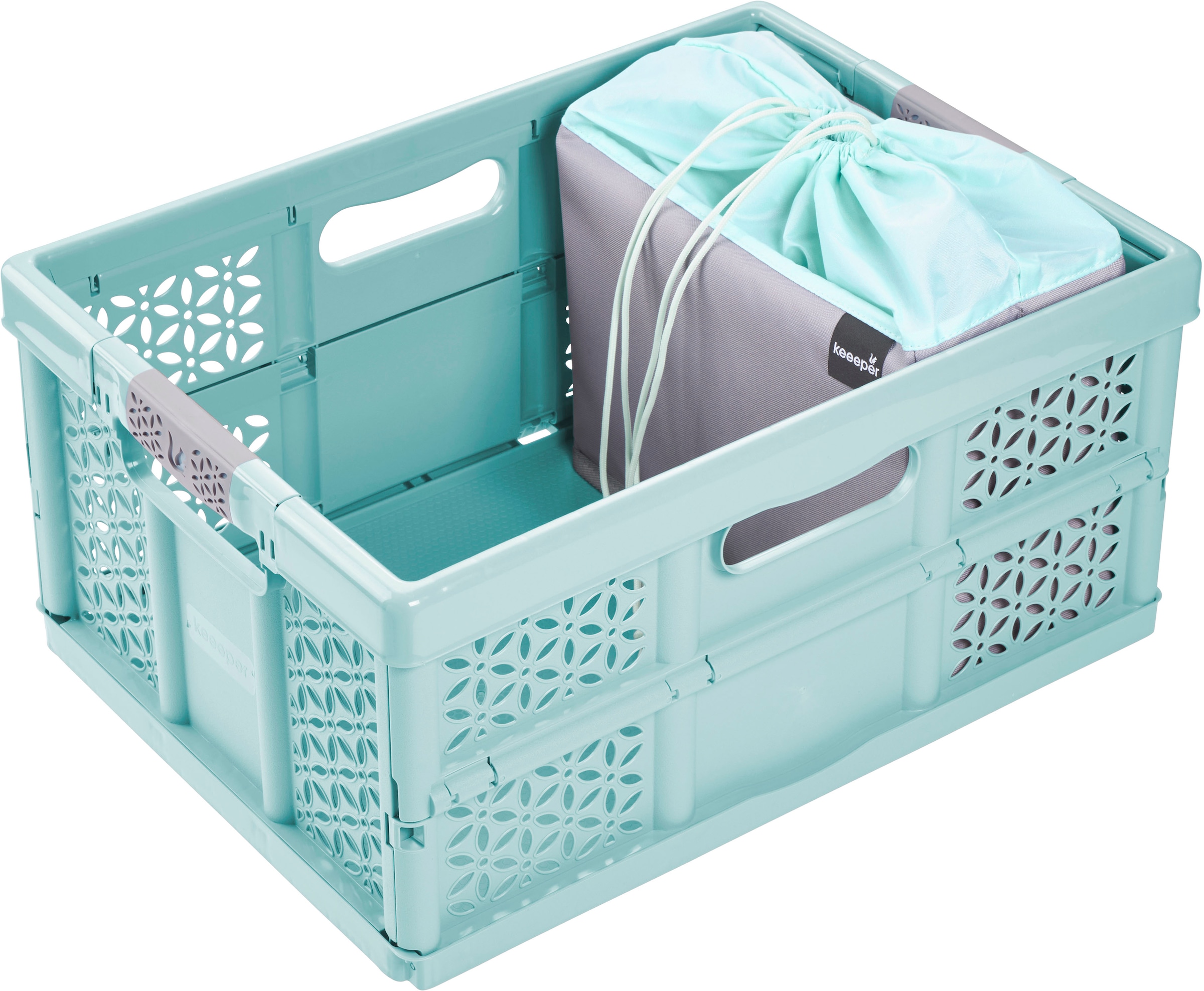 keeeper Faltbox »nea, faltbarer Einkaufsorganizer für Klappboxen«, (1 St.), aus recycelten PET-Flaschen