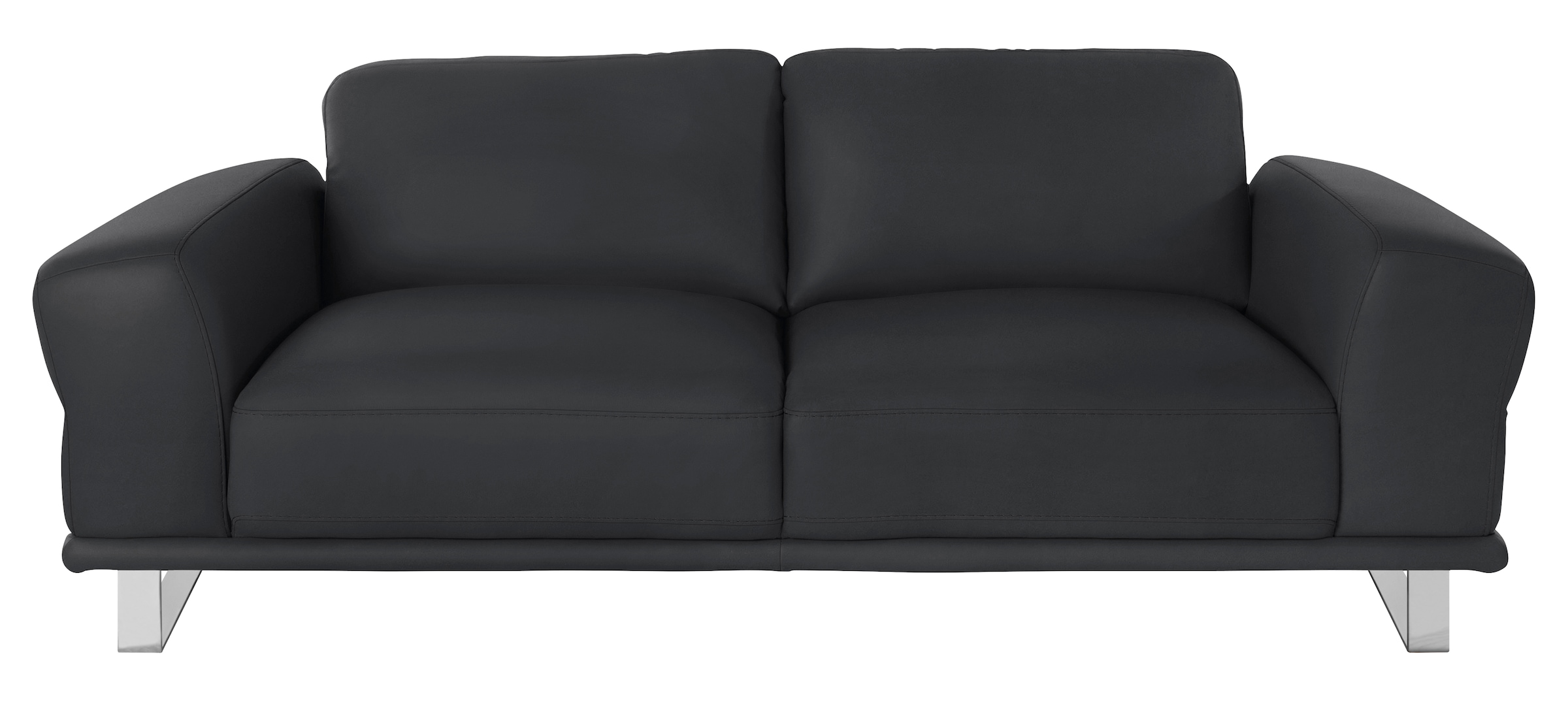 W.SCHILLIG 2,5-Sitzer »montanaa elegant und edel, bequem, Federkernunterfederung« mit Metallkufen in Chrom glänzend, Breite 212 cm
