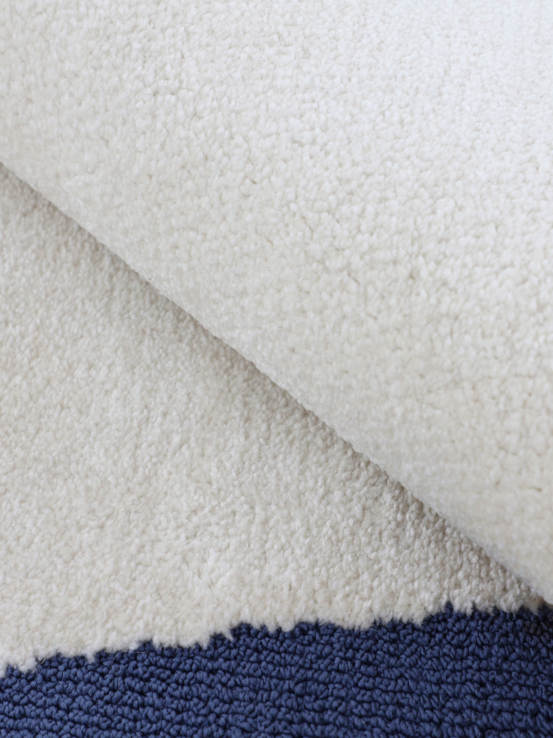 carpetfine Teppich »Holly 6«, wellenförmig, 12 mm Höhe, Uni-Farben, mit Bordüre, Wohnzimmer