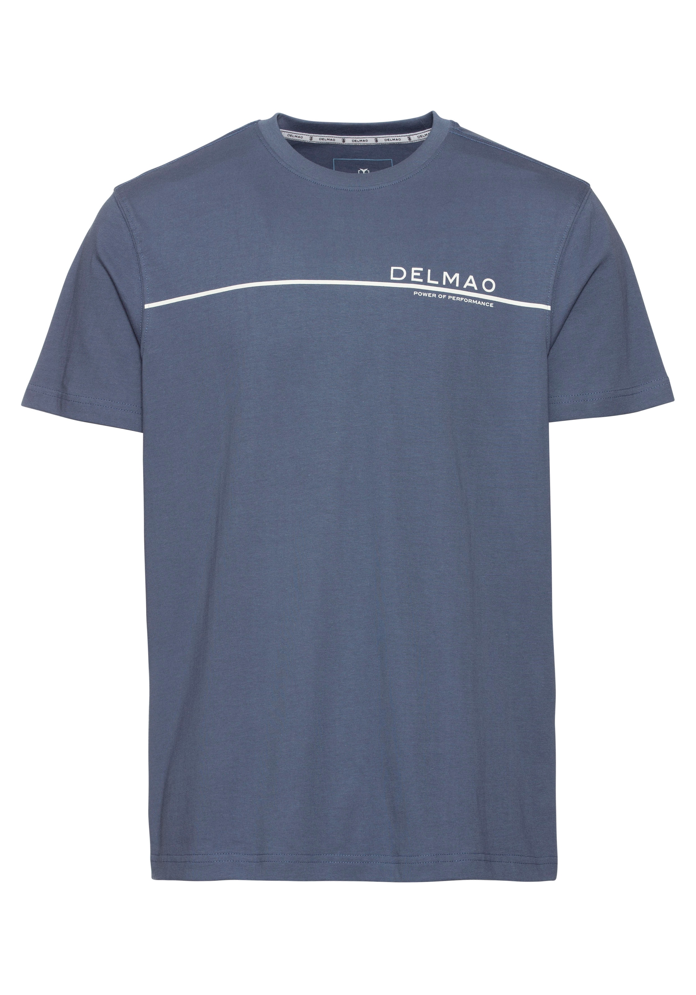 DELMAO T-Shirt, Kurzarm, mit coolem Print, Rundhalsausschnitt, aus 100% Baumwolle