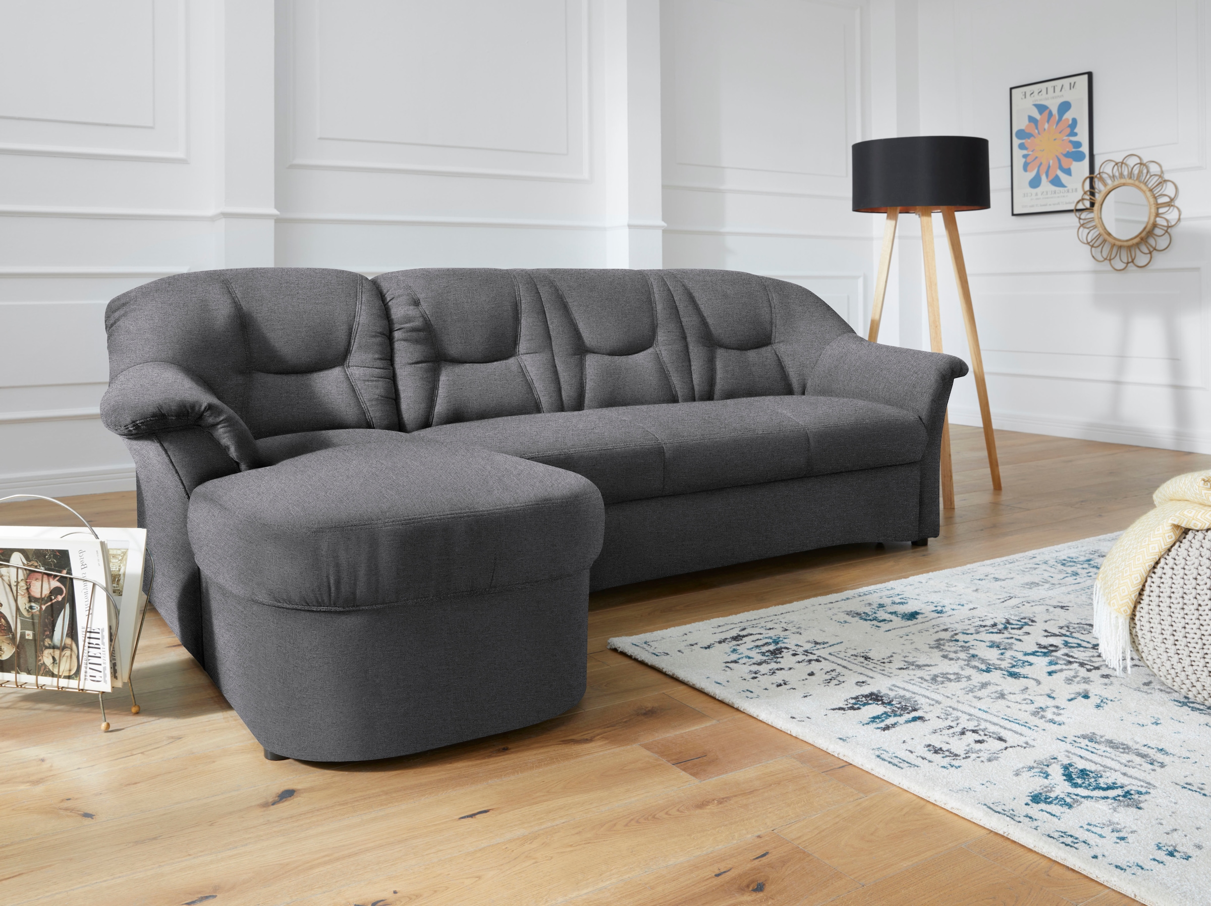 DOMO collection Ecksofa "Sarafina zeitlos und komfortabel, optional mit Fed günstig online kaufen