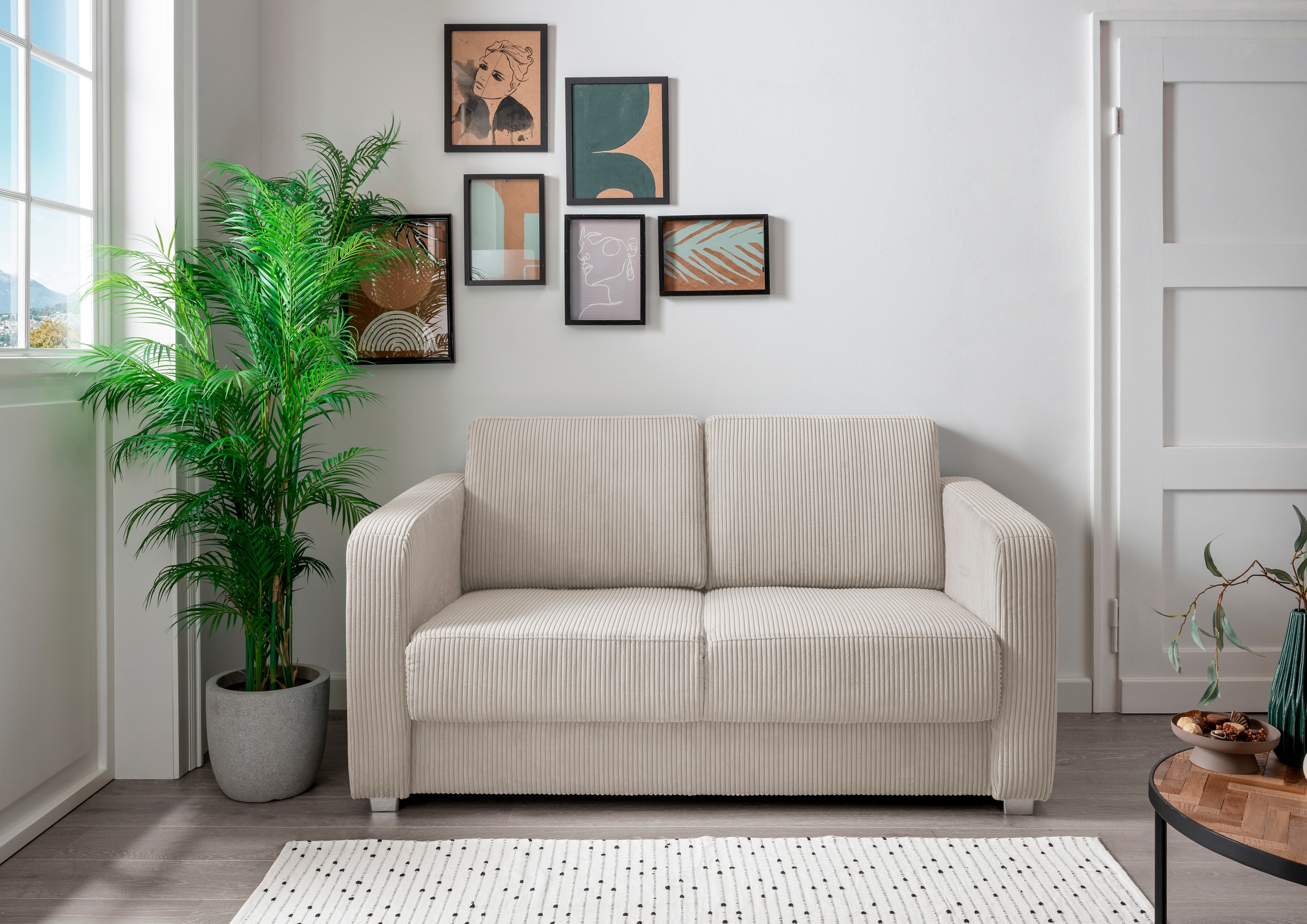 INOSIGN Schlafsofa »Mia«, mit 2 Einzelauszügen als Längsschläfer günstig online kaufen