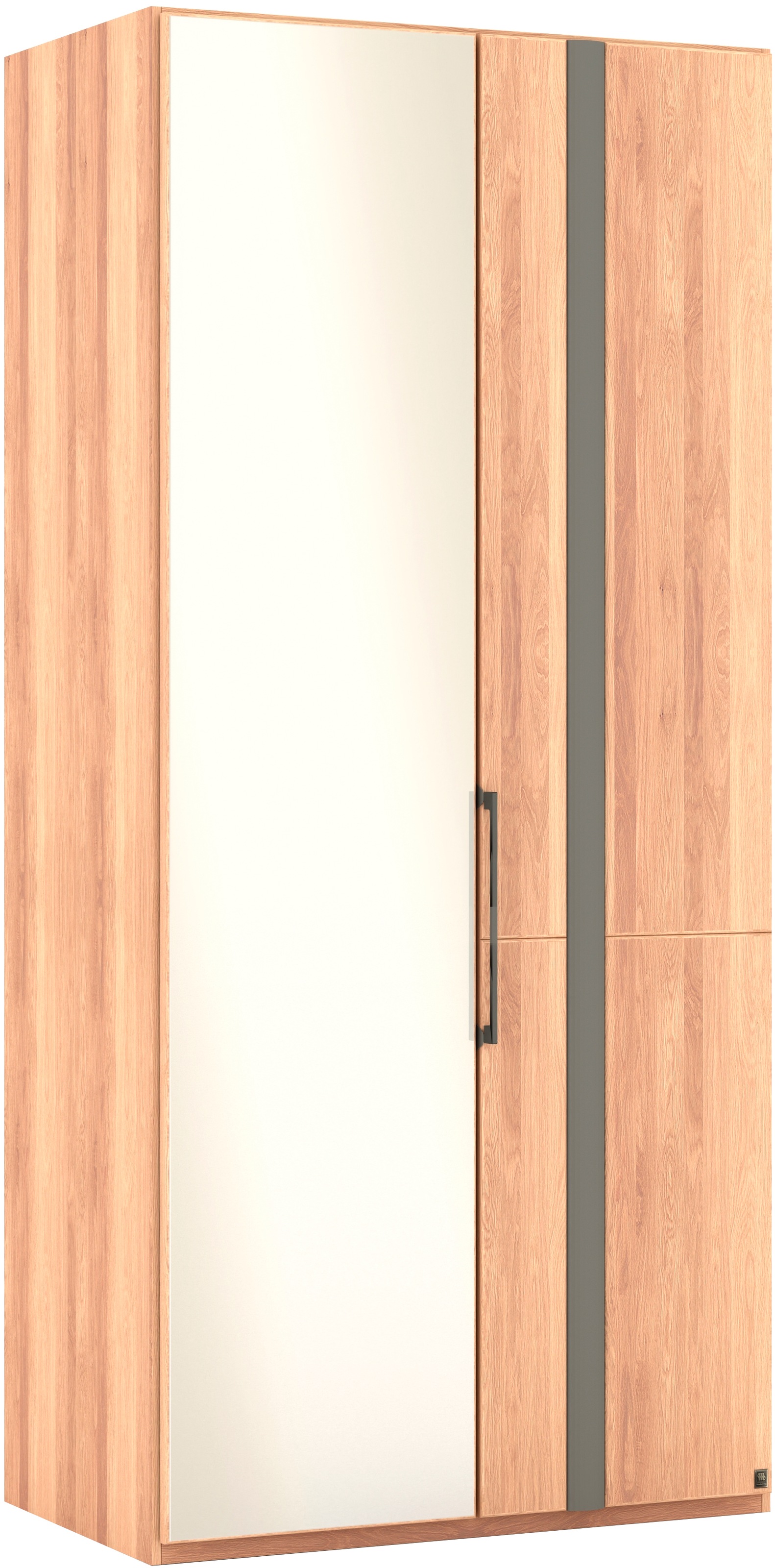 Musterring Drehtürenschrank »Sorrent, Kleiderschrank, Schrank, teilmassiv Eiche«, (mit Türdämpfern, in 5 Breiten & 2 Höhen, extra Böden, MADE IN GERMANY), Türen Eiche massiv oder als Parsol-Bronze-Spiegel, verschiedene Maße
