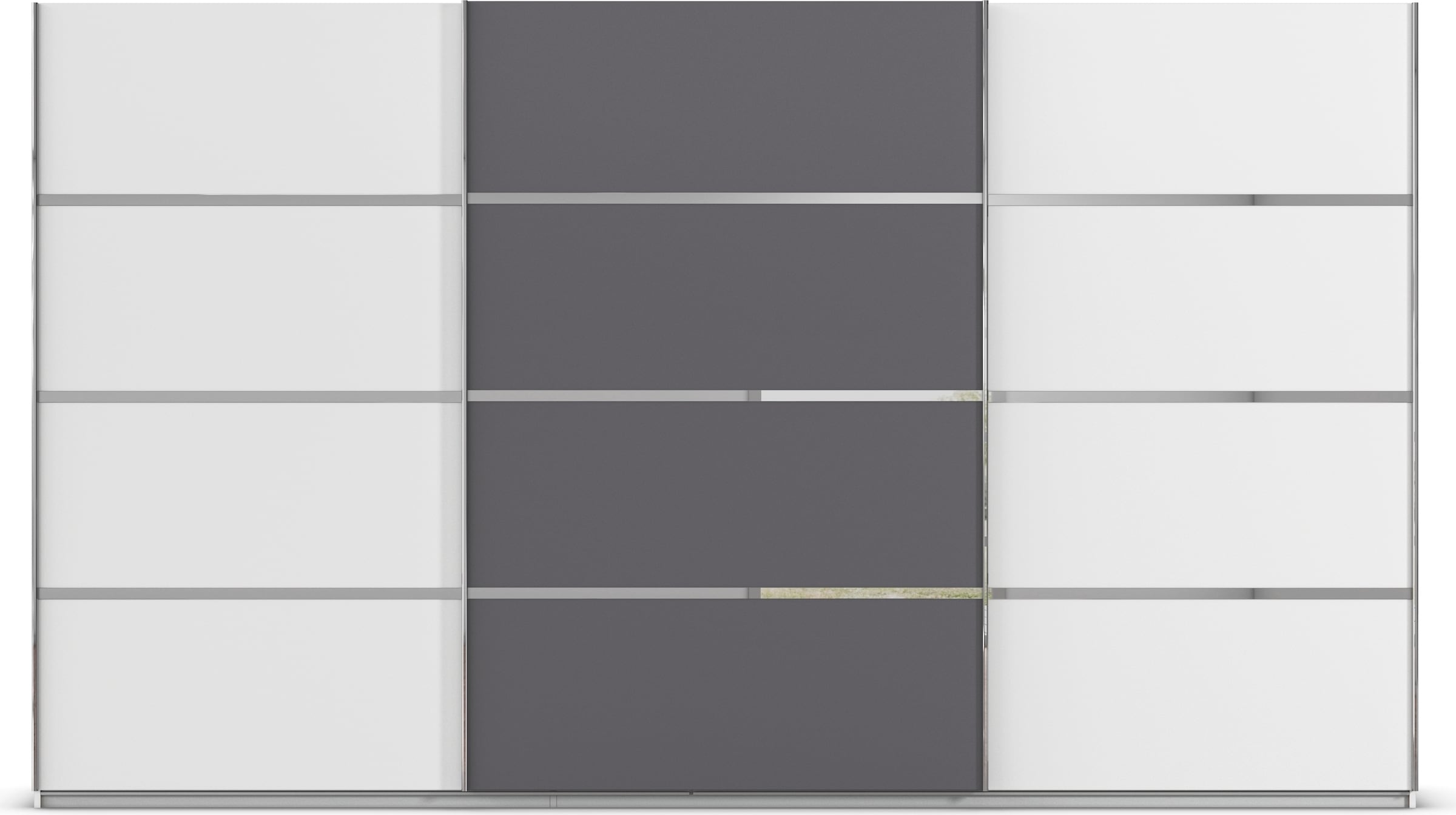 rauch Kleiderschrank »Schwebetürenschrank OTTO´s Choice Garderobe Schrank TOP ANGEBOT Avola«, (in 3 verschiedenen Ausstattungen BASIC/CLASSIC/PREMIUM), mit eleganten Zierleisten in Chrom, Schwarz oder Weiß MADE IN GERMANY