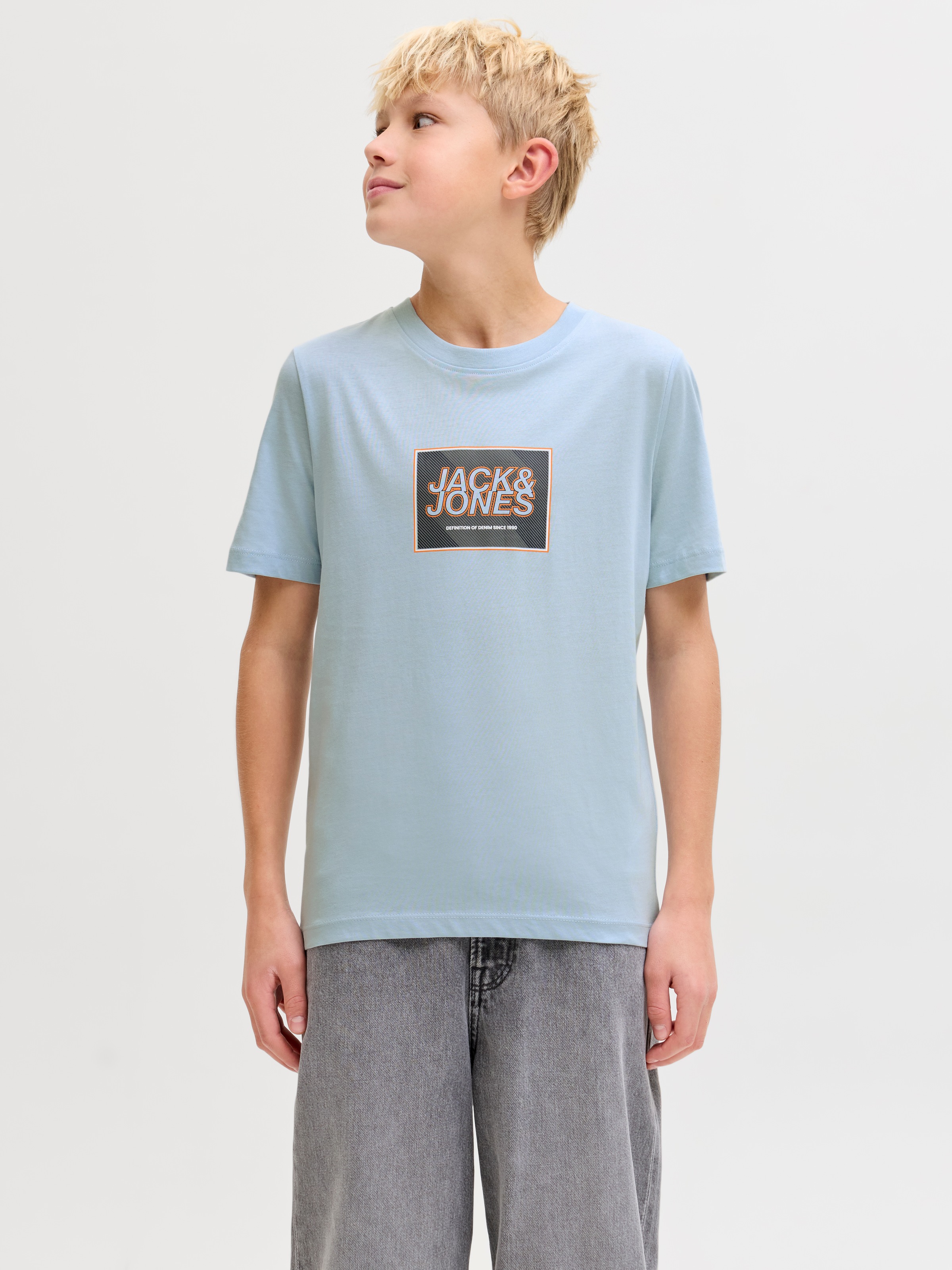Jack & Jones Junior T-Shirt »JJRAIN TEE SS CREW NECK JNR« mit Logoprint