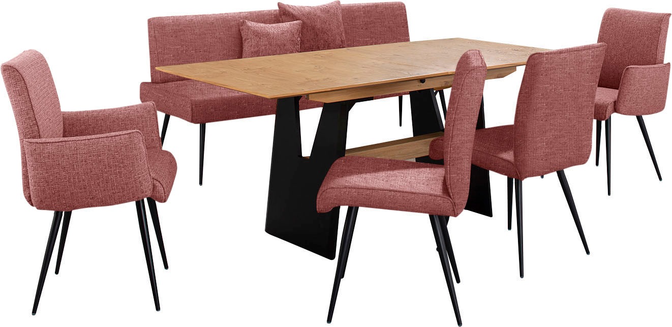 K+W Komfort & Wohnen Essgruppe »Giacomo I« 6 Stk. tlg. 2 Stühle und 2 Armle günstig online kaufen