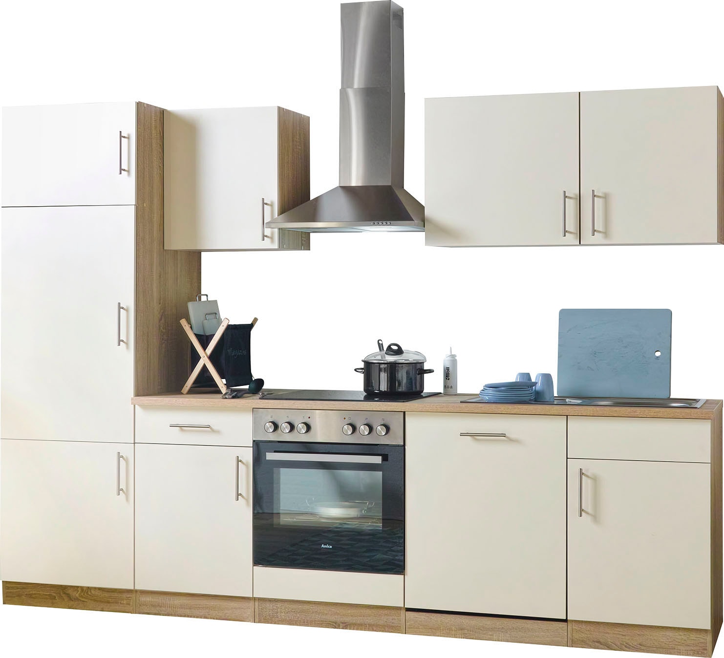 Breite auf kaufen Küchen mit wiho 280 cm »Kiel«, E-Geräten, Geschirrspüler, inkl. Küchenzeile Raten