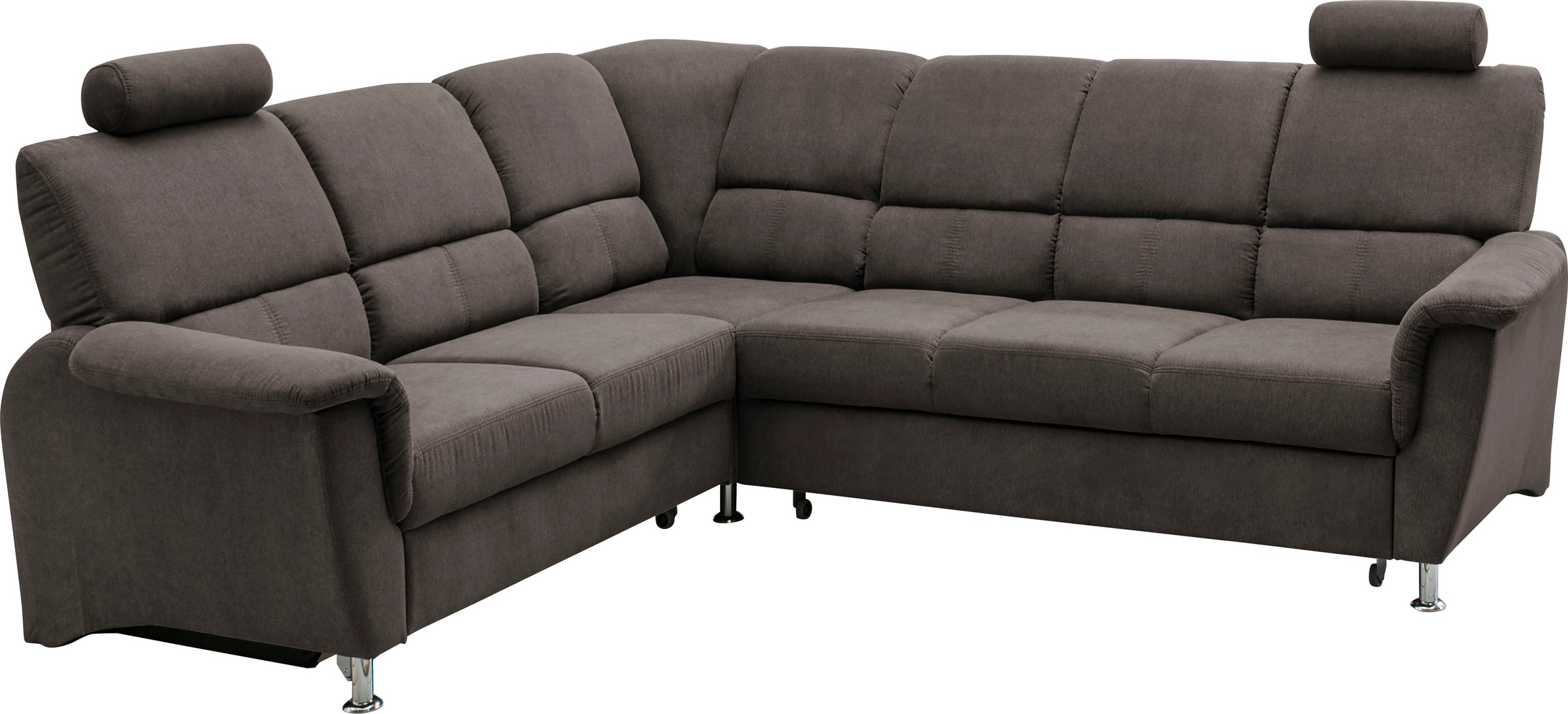 Home affaire Ecksofa »Pisa L-Form, mit Schlaffunktion, Stauraum, 2x höhenve günstig online kaufen