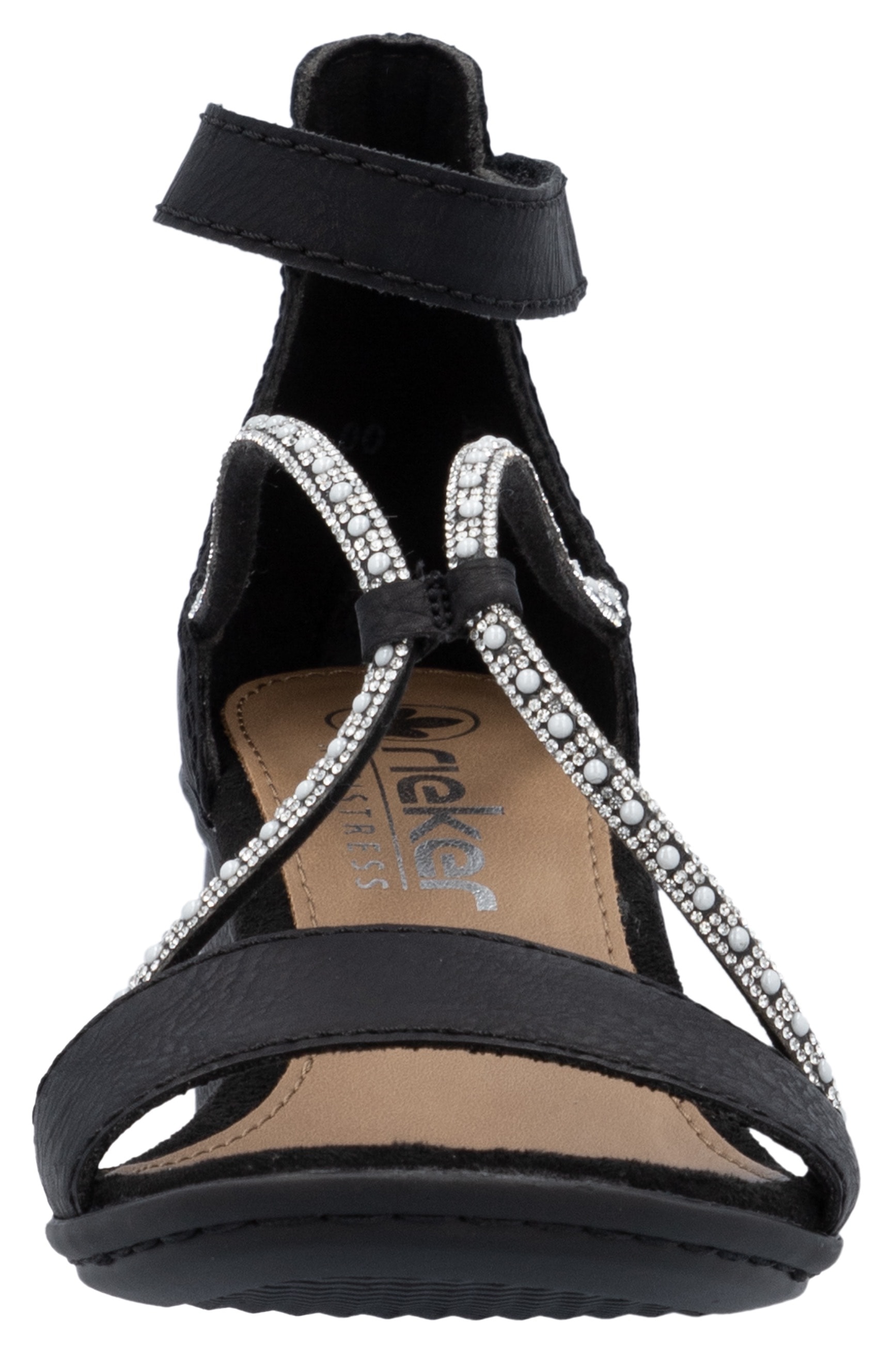Rieker Sandalette, Sommerschuh, Sandale, Blockabsatz, mit praktischem Klettverschluss