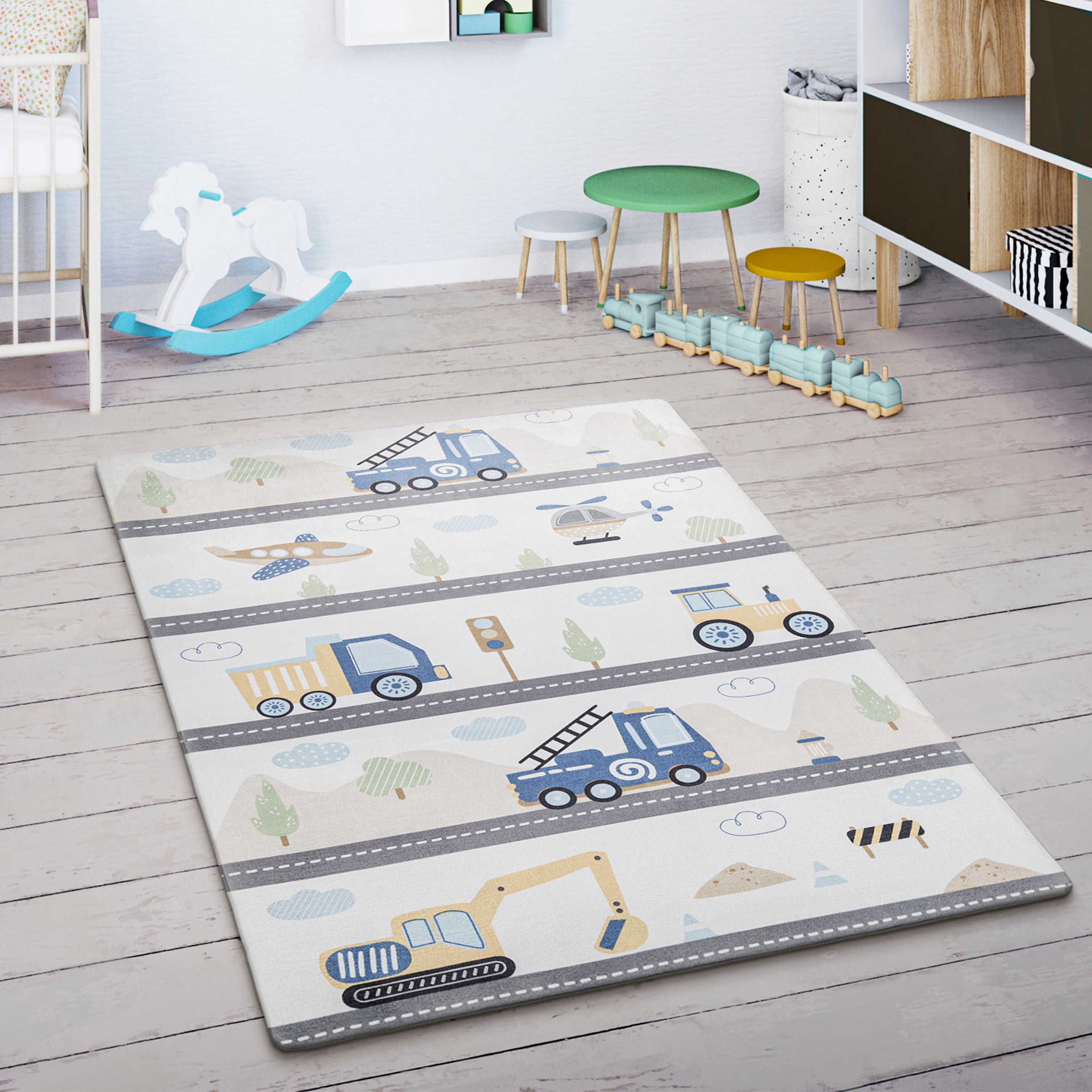 Paco Home Kinderteppich »Chicos 561«, rechteckig, 4 mm Höhe, Flachgewebe, S günstig online kaufen