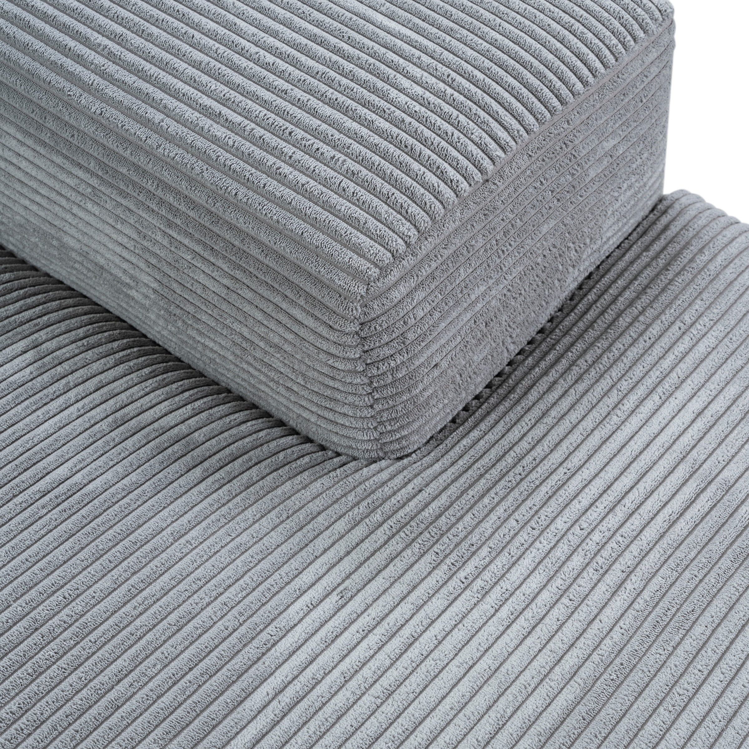 WERK2 Ecksofa »Rozzana Design Ecksofa mit hohem Komfort, zeitlos & elegant,  L-Form,« in kuschelweichen Trendstoffen Cord, Breitcord und Plüsch