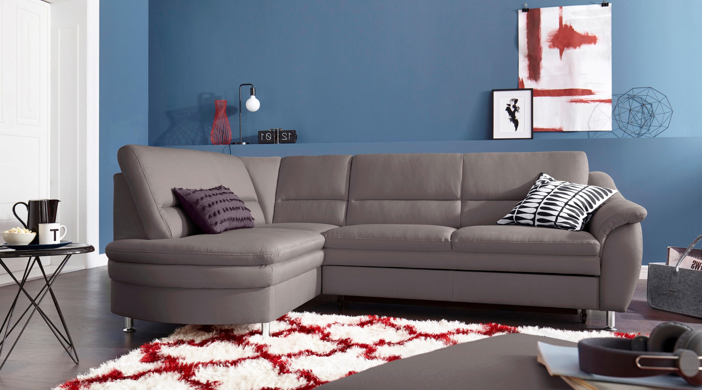 sit&more Ecksofa »Cardoso L-Form«, mit Federkern, wahlweise mit Bettfunktio günstig online kaufen