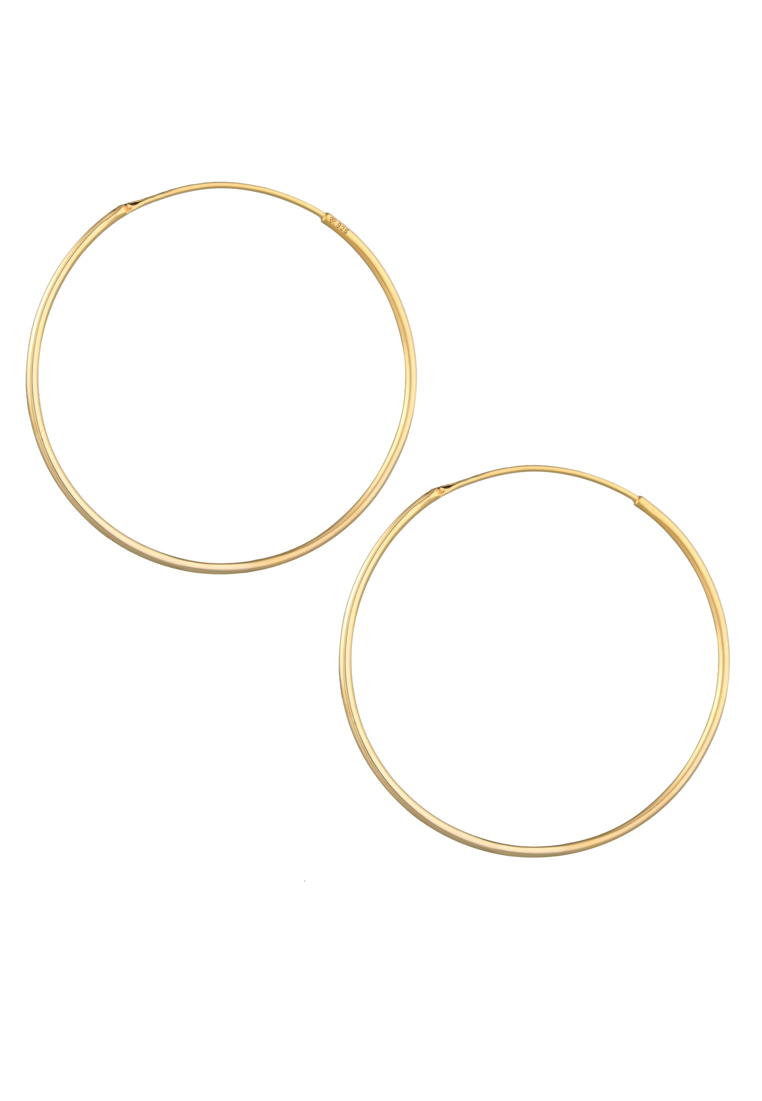 Elli Paar Creolen »Creolen Rund Basic Klassisch 925 Silber«