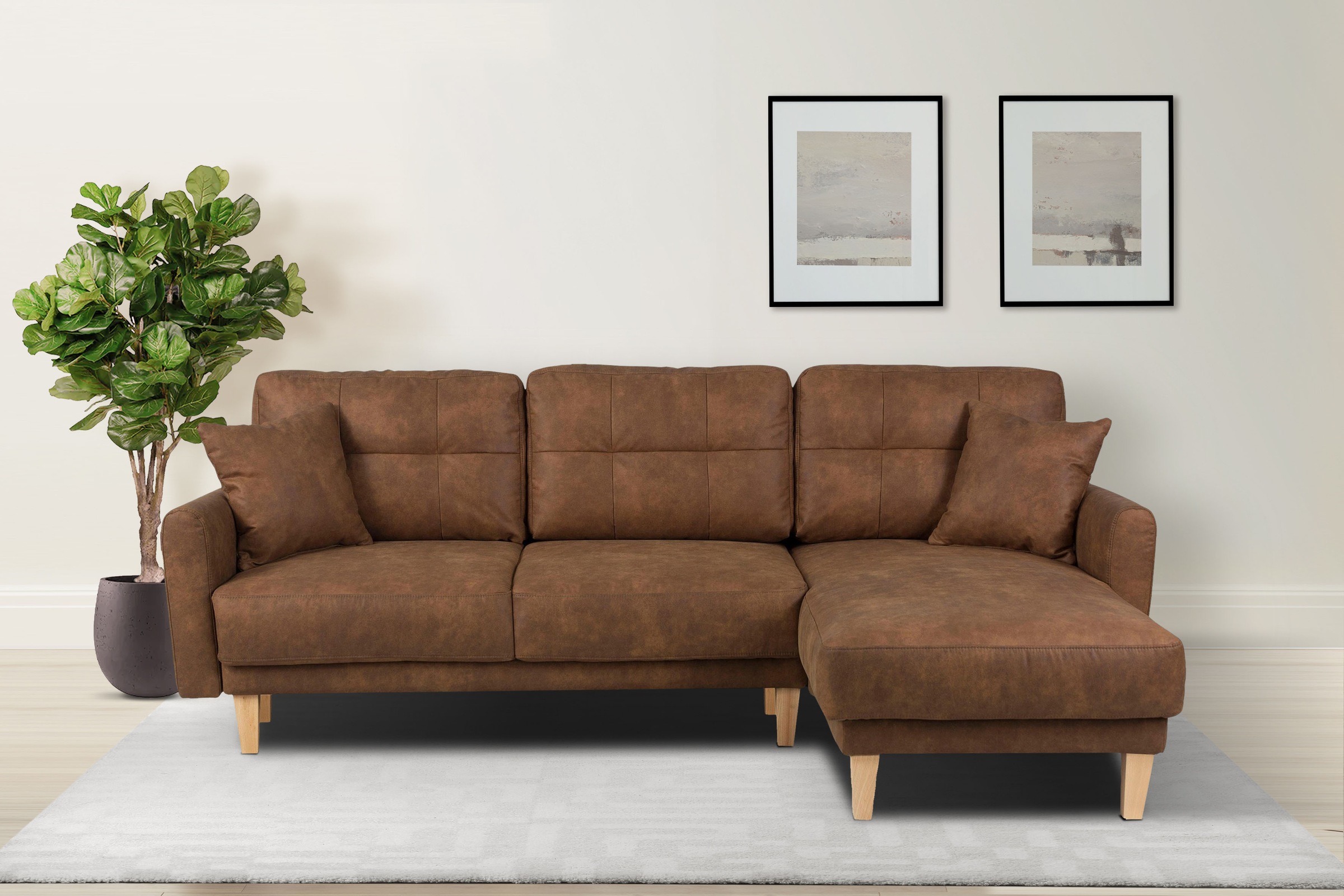 Home affaire Ecksofa »TRIPLO optionale Schlafsofa mit Bettkasten, Maße B/T/ günstig online kaufen