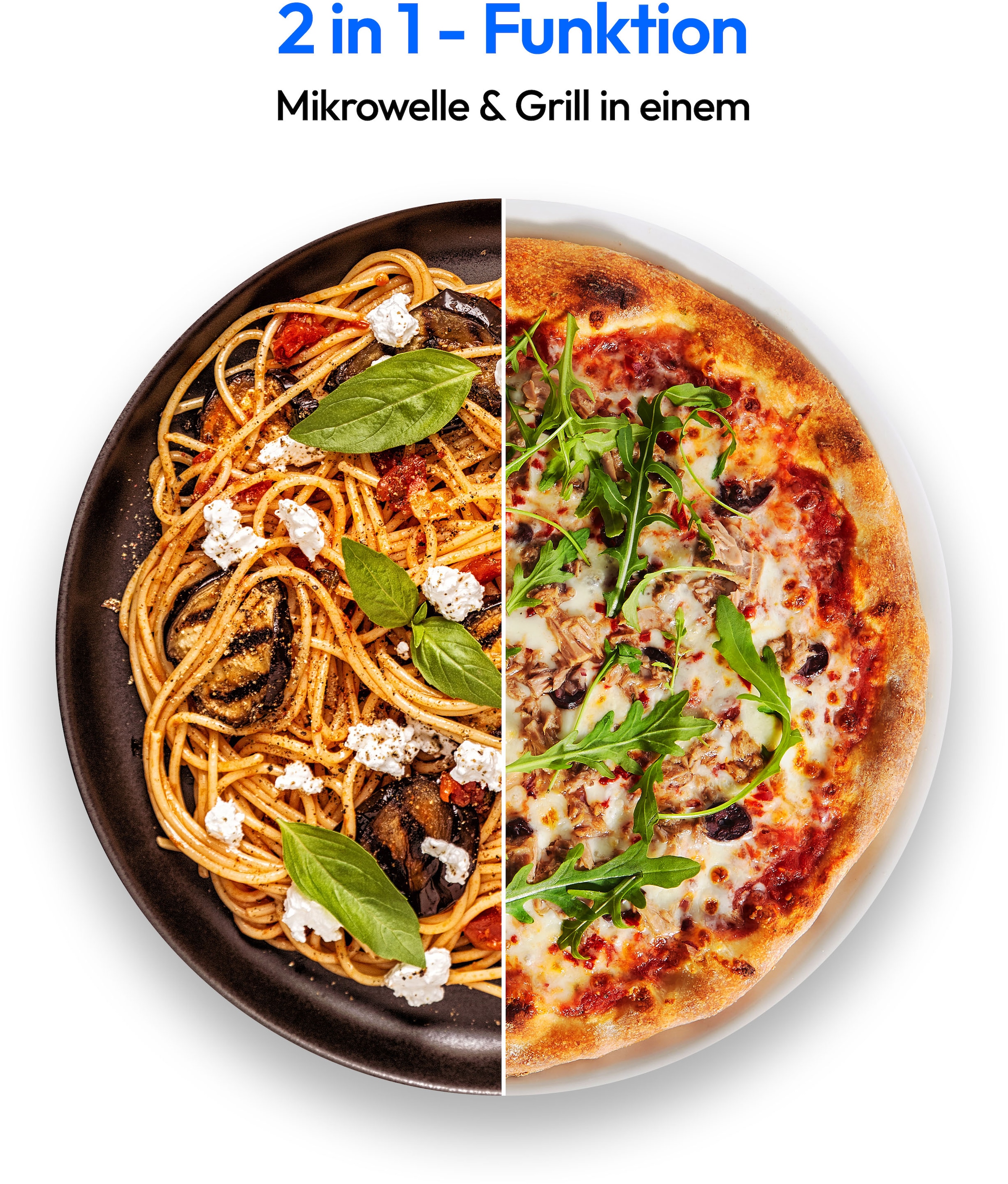 Medion® Mikrowelle »MD 14482 mit Grillfunktion, Timerfunktion, 20 L Kapazität«, Mikrowelle-Grill, 800 W, 5 Leistungsstufen, 8 Automatikprogramme, Auftaufunktion