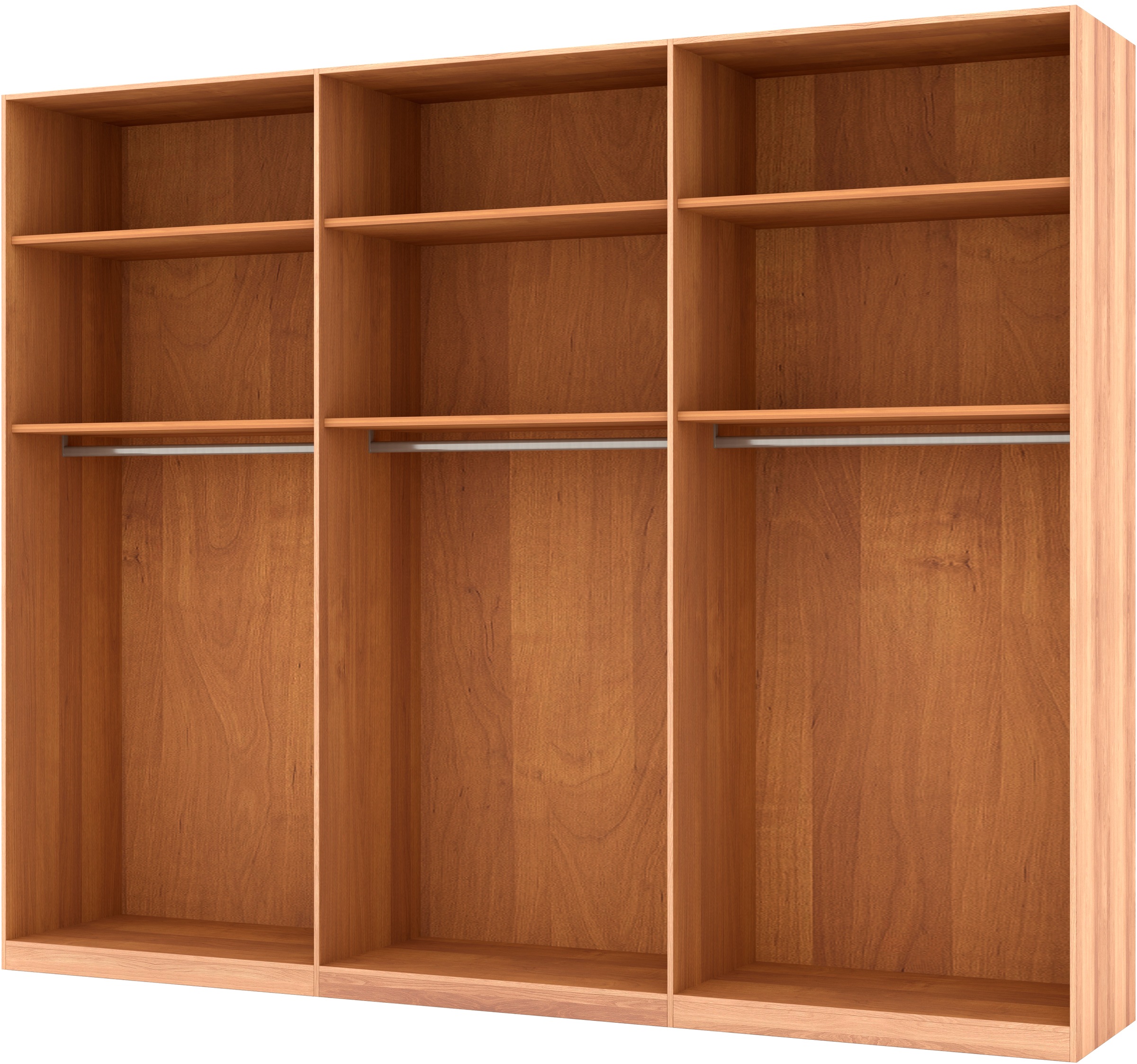 Musterring Drehtürenschrank »Sorrent, Kleiderschrank«, (mit Türdämpfern, in 5 Breiten & 2 Höhen, extra Böden, MADE IN GERMANY), Türen in Eiche massiv mit Absetzung in Schiefer, verschiedene Maße