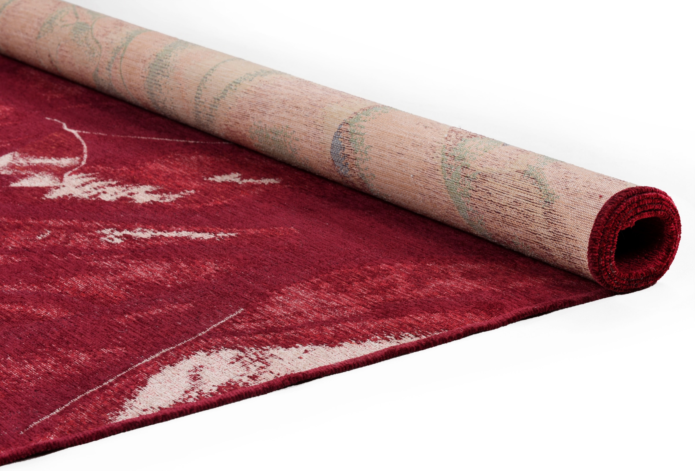 THEKO Teppich »Flomi Rose«, rechteckig, 4 mm Höhe, Flachgewebe, ideal im Wohnzimmer & Schlafzimmer