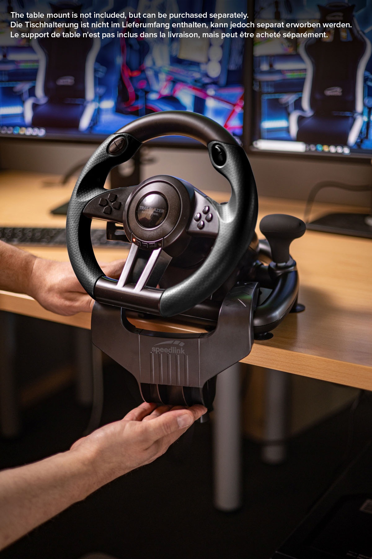 Speedlink Gaming-Lenkrad »TRAILBLAZER Dark Edition Racing Wheel«, (für PC/PS4/PS3/Xbox Series X/S/One/Switch/OLED)