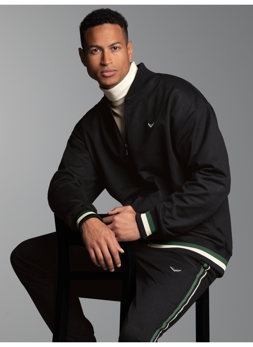 Trigema Sweatjacke »TRIGEMA Collegejacke mit kontrastfarbigen Elementen« 1 Stk.