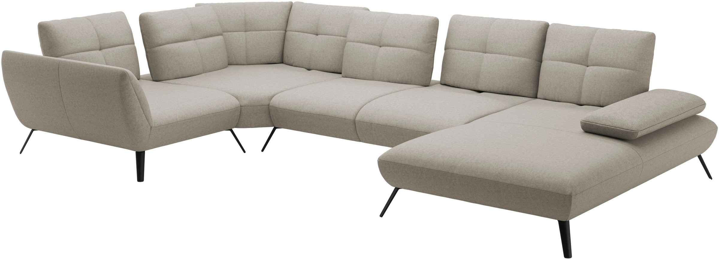 Places of Style Wohnlandschaft »Mikado U-Form«, inkl. Sitztiefenverstellung und Armteilverstellung