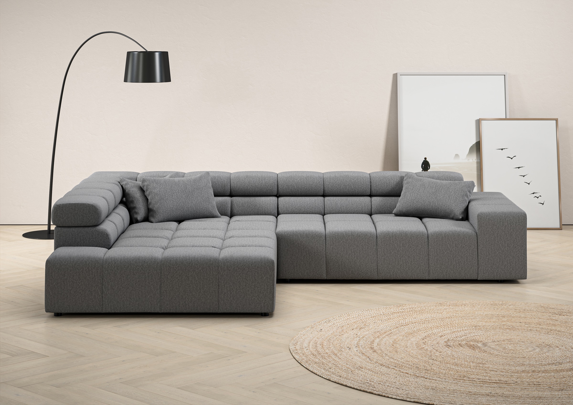 INOSIGN Ecksofa »Ancona incl. Kopfteilverstellung, Breite 319cm, L-Form«, w günstig online kaufen