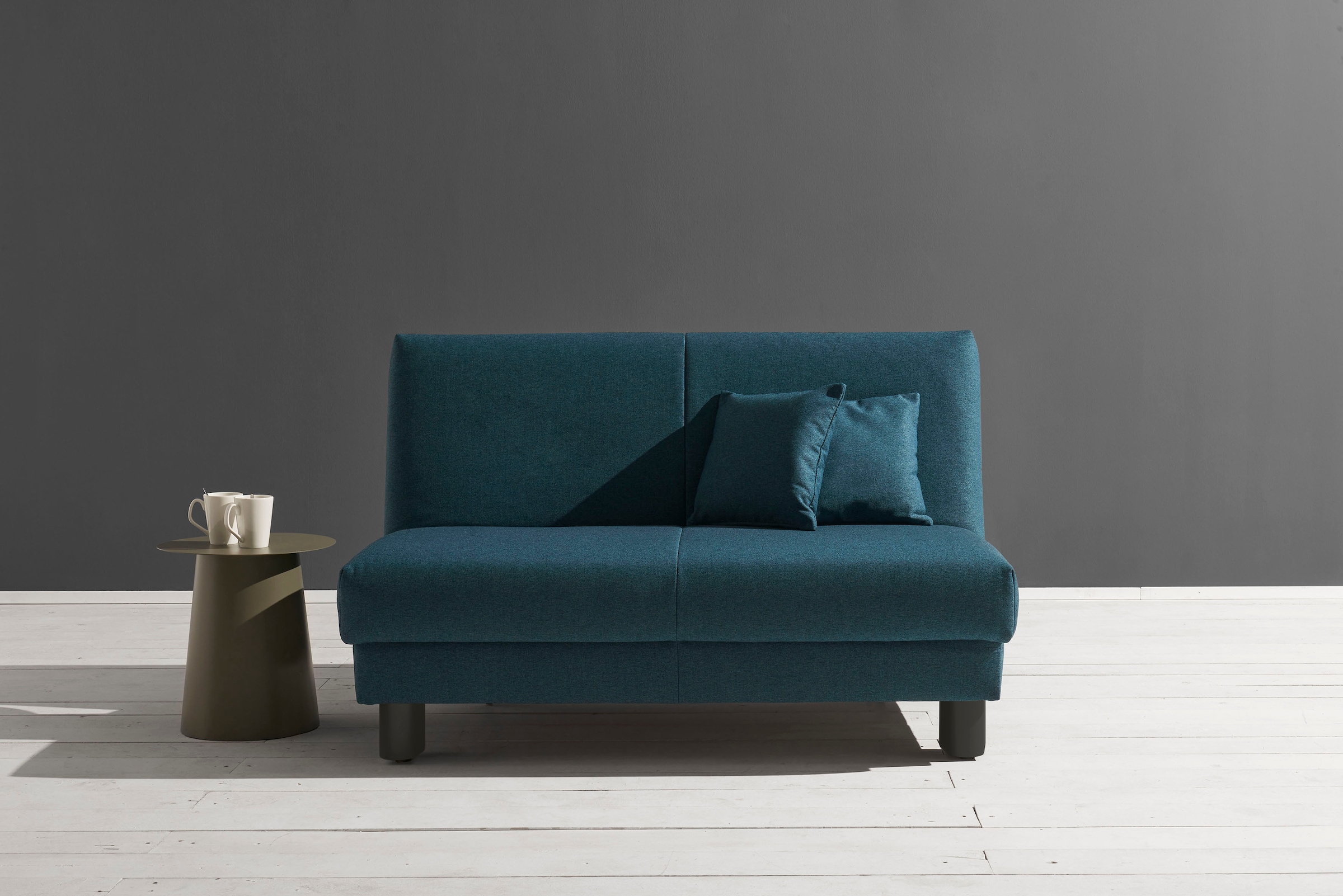 ell + ell Schlafsofa »Enny«, Liegefläche Breite 120 oder 140 cm, Liegehöhe 40 cm, Füße schwarz