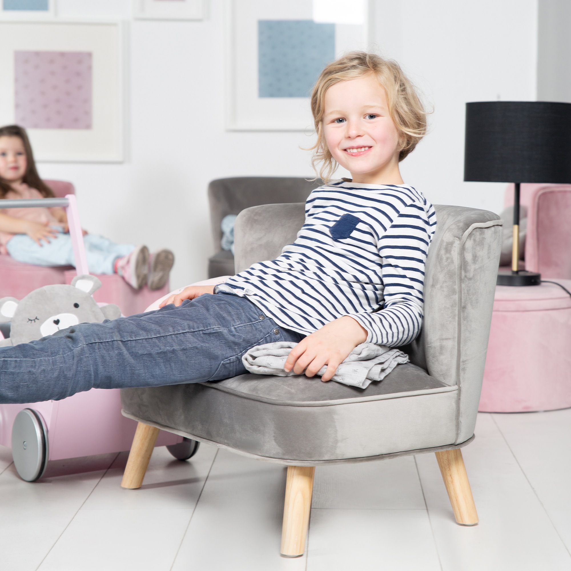 Kindersofa Rechnung mit auf »Lil bestellen roba® Holzfüßen Sofa«,