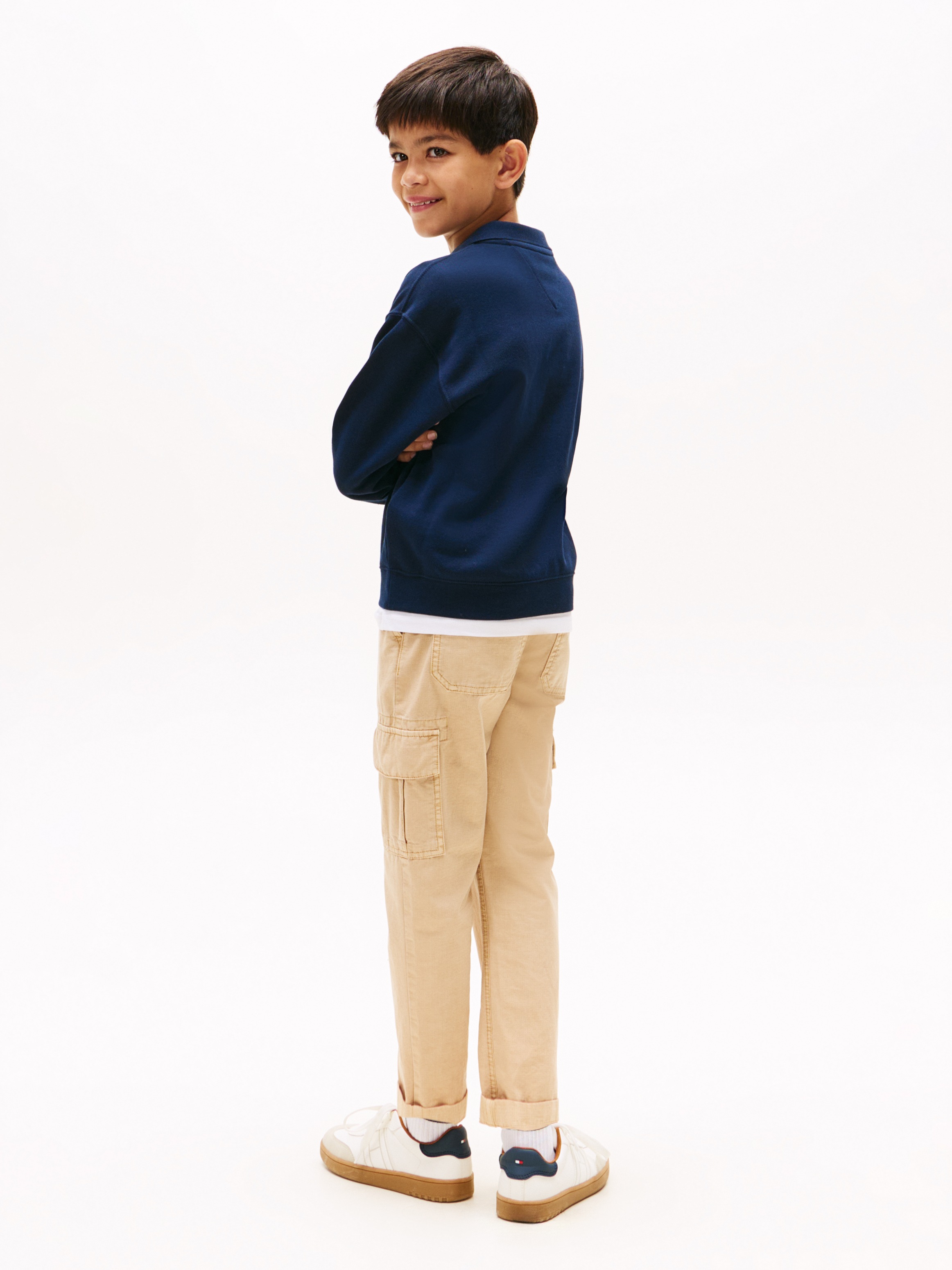 Tommy Hilfiger Sweatshirt »HILFIGER GRAPHIC SWEATSHIRT«, für Kinder bis 16 Jahre, mit Polokragen