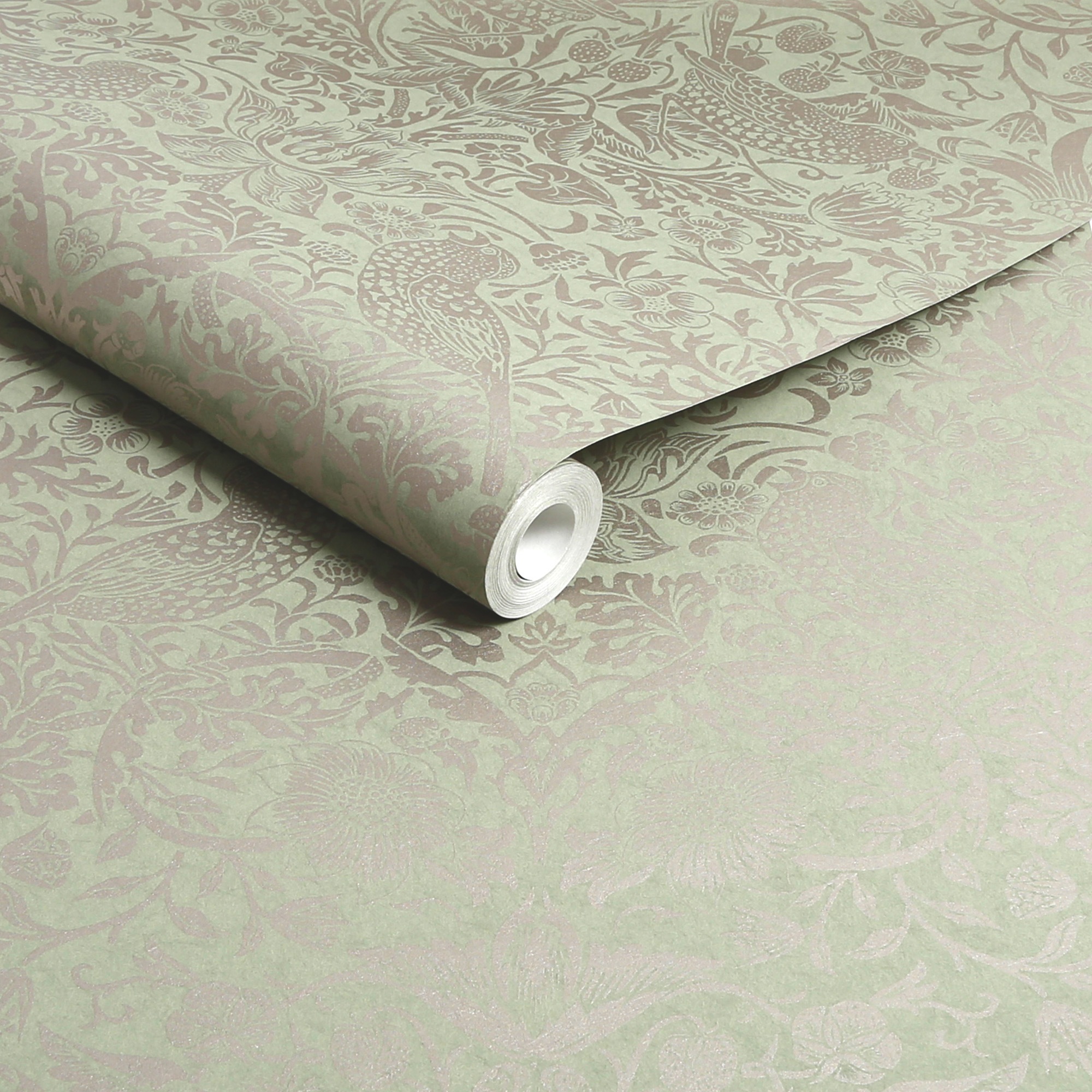 WILLIAM MORRIS AT HOME Vliestapete »Strawberry Thief Fibrous«, Retro, Design Tapeten
