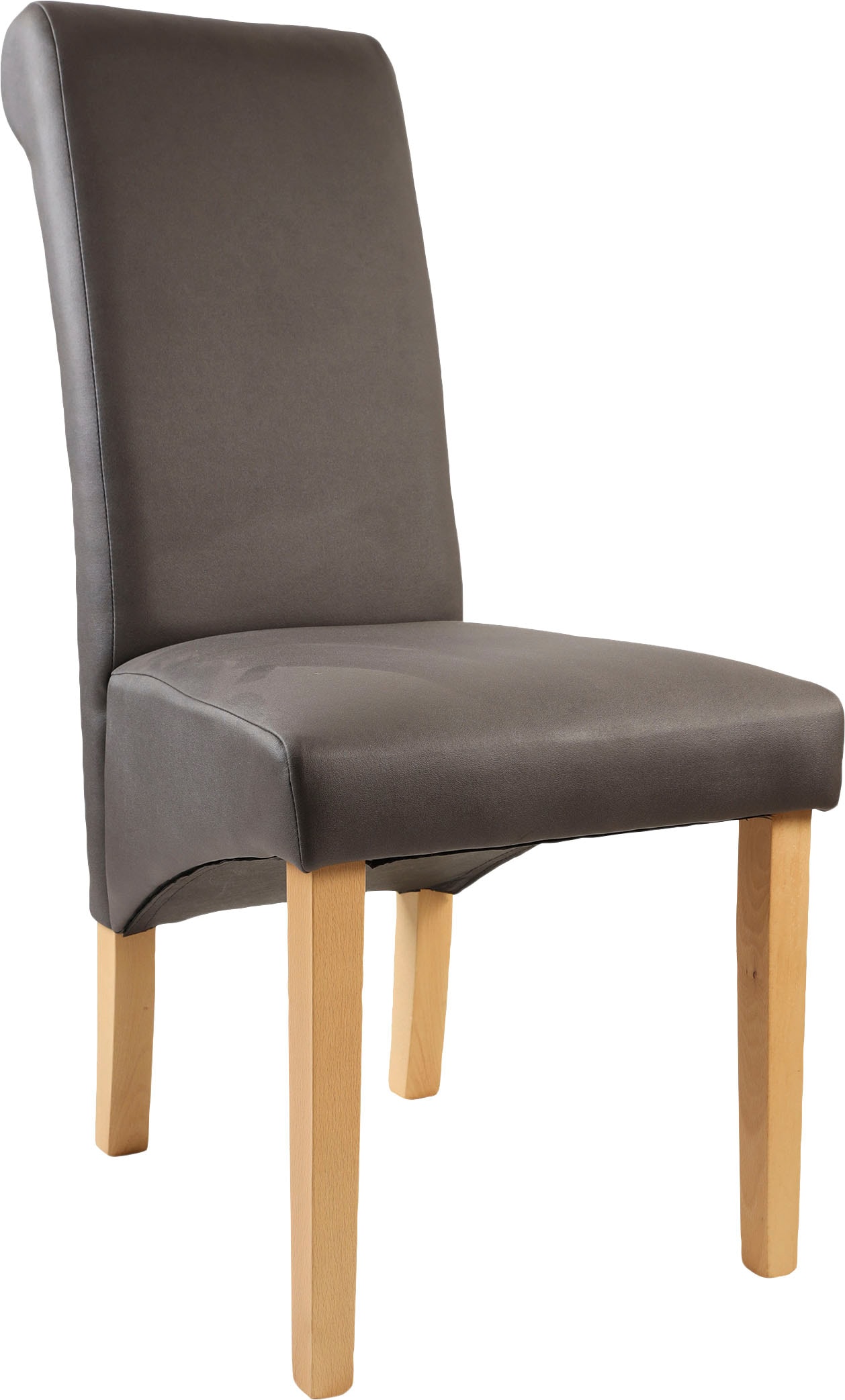 Home affaire 4-Fußstuhl »Rito«, (Set), 2 St., Microfaser, Gestell Buche nat günstig online kaufen