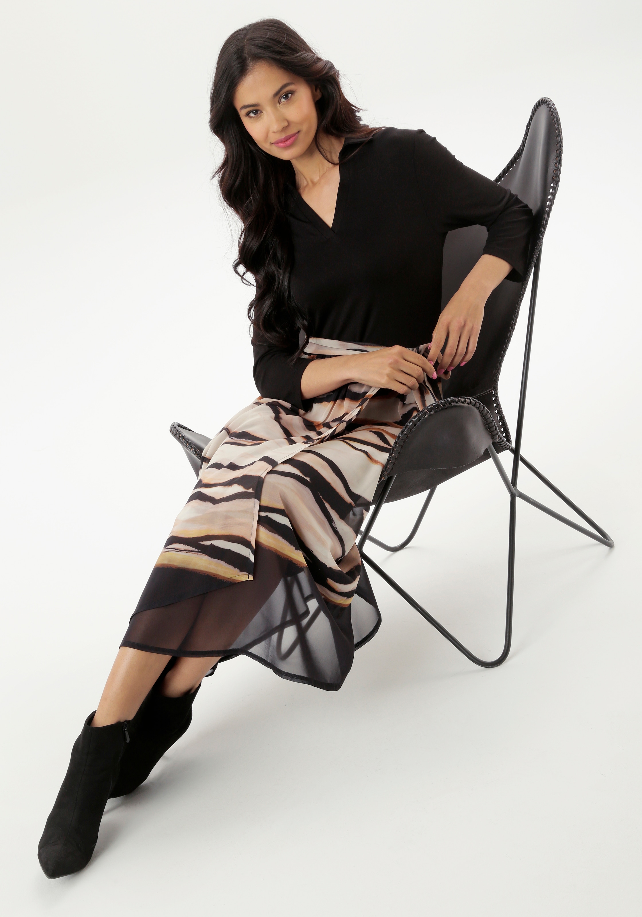 Aniston SELECTED Jerseykleid, mit abnehmbaren Bindeband - NEUE KOLLEKTION