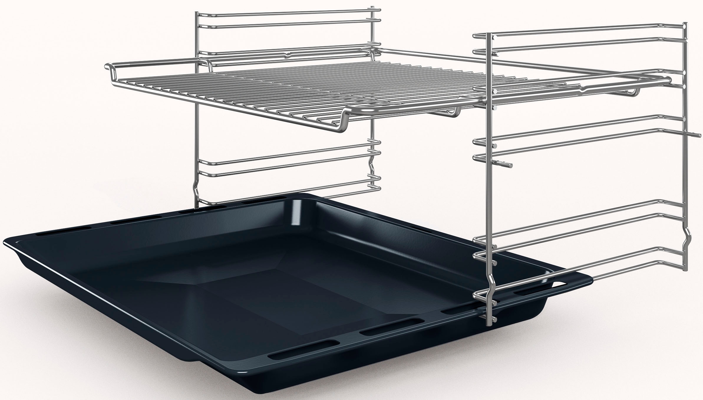BOSCH Elektro-Herd-Set »HND211VB2«, mit Teleskopauszug nachrüstbar, 3D-Heißluft: Gleichmäßige Hitze für perfekte Ergebnisse