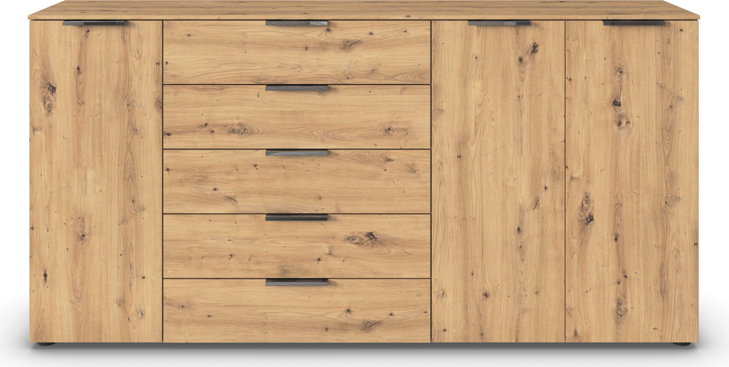 rauch Schubkastenkommode »Kommode Türkommode Sideboard Kombikommode FLIPP«, (Breite 200 cm mit 4 Einlegeböden), 3-türig mit 5 Schubladen und Soft-Close-Funktion