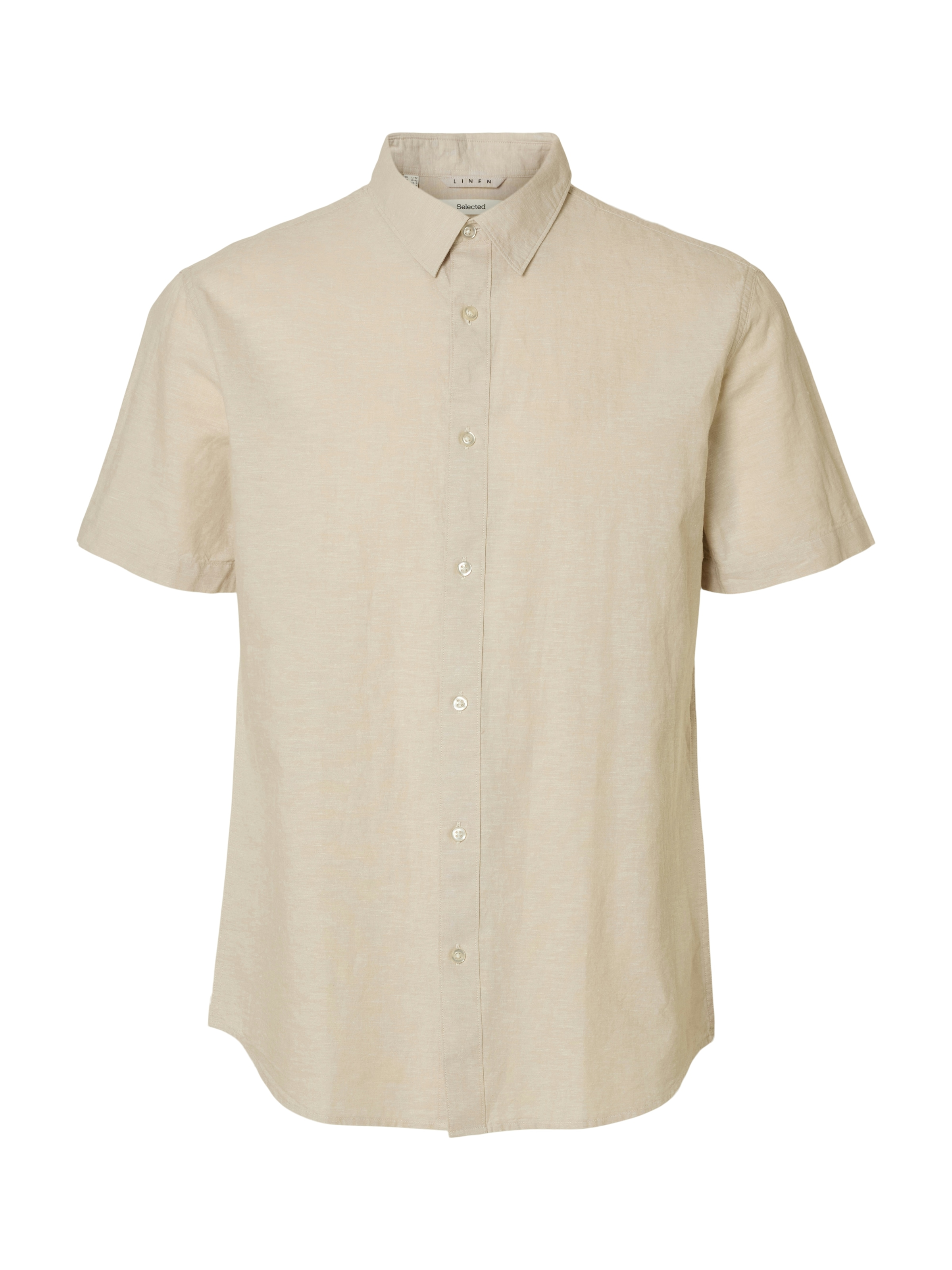 SELECTED HOMME Kurzarmhemd »SLHREG-SUN SHIRT SS NOOS«, mit Leinen