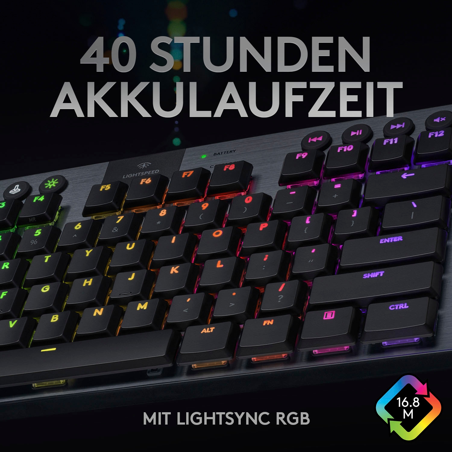 Logitech G Gaming-Tastatur »G915 TKL Tenkeyless LIGHTSPEED«, (Multimedia-Tasten-Fn-Tasten-USB-Anschluss)