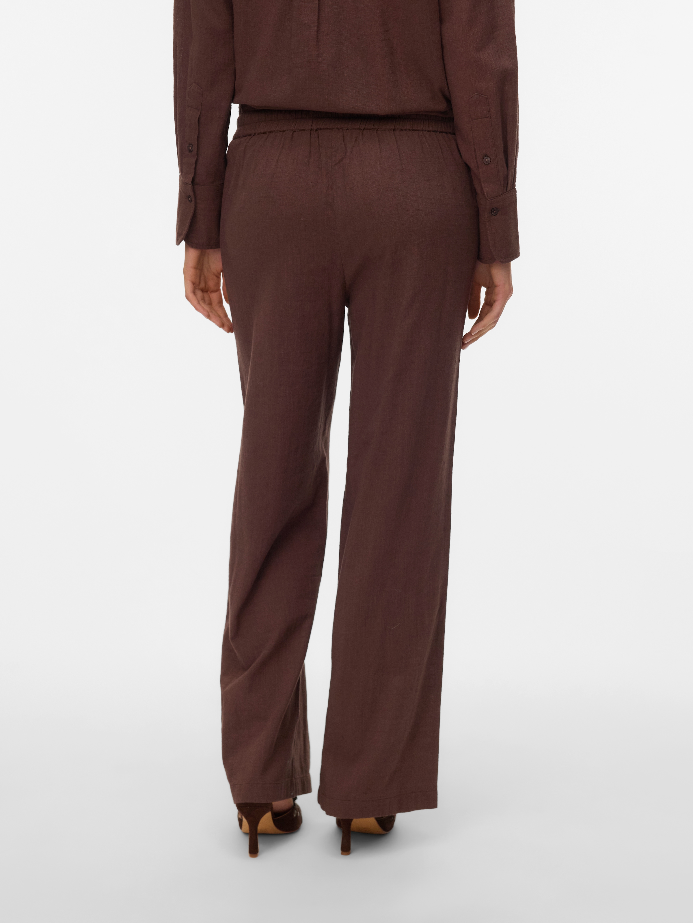 Vero Moda Schlupfhose »VMCAIA MW WIDE PANT WVN NOOS«  Baumwollmischung, oversize, mit Leinen