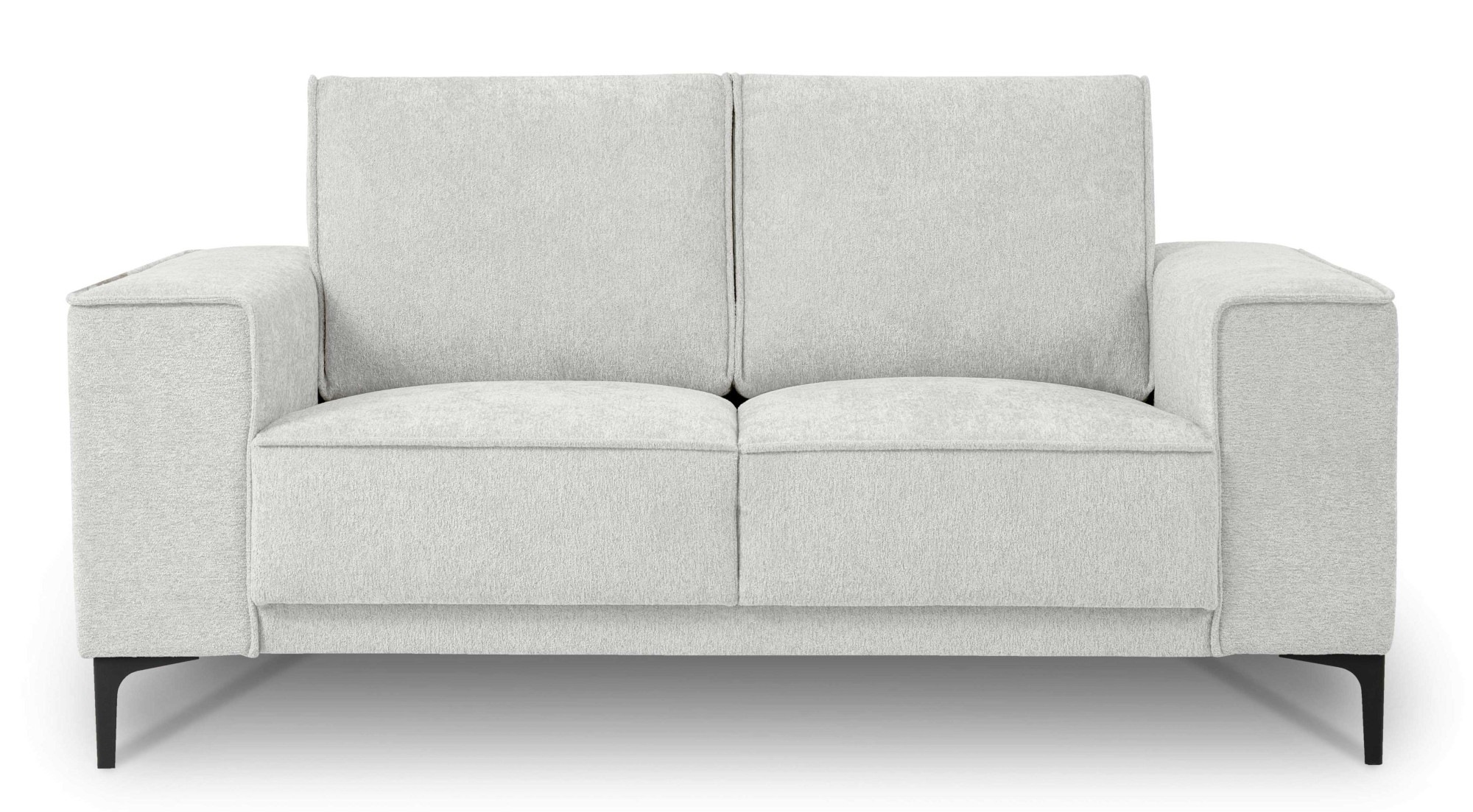 Places of Style 2-Sitzer »Kompaktsofa Oland, Struktur, Flachgewebe, Luxus-Microfaser, Boucle«, 164 cm, Wellenunterfederung, Skandi-Design, Metallfüße